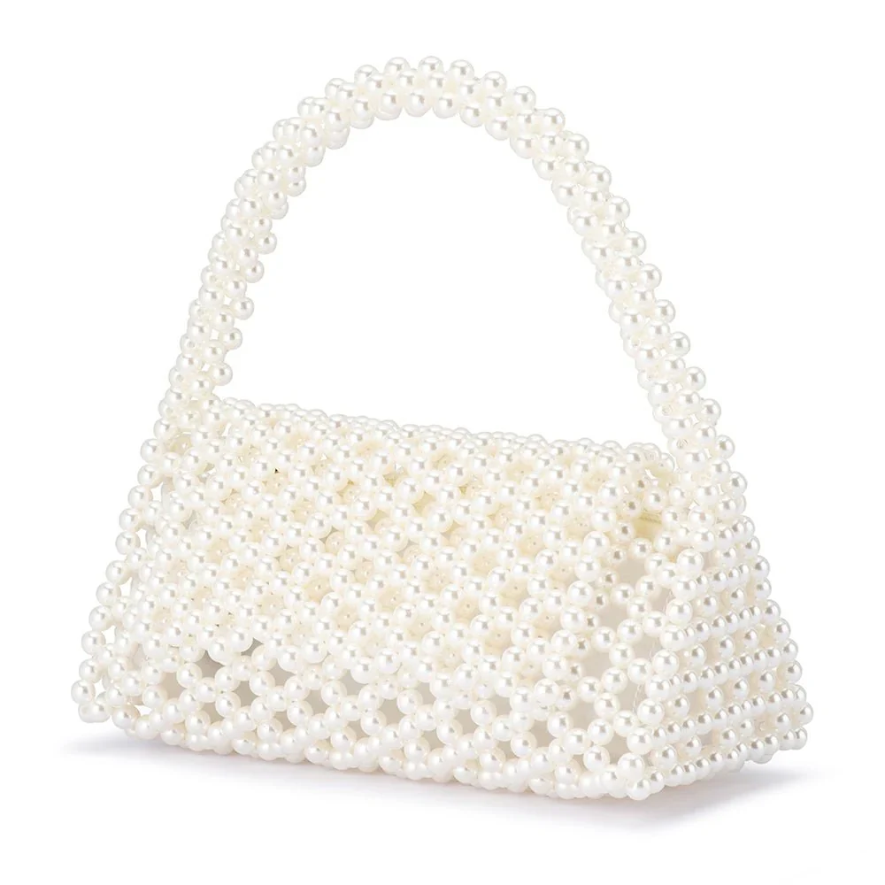 Amrita Beaded Clutch - White - Image 3