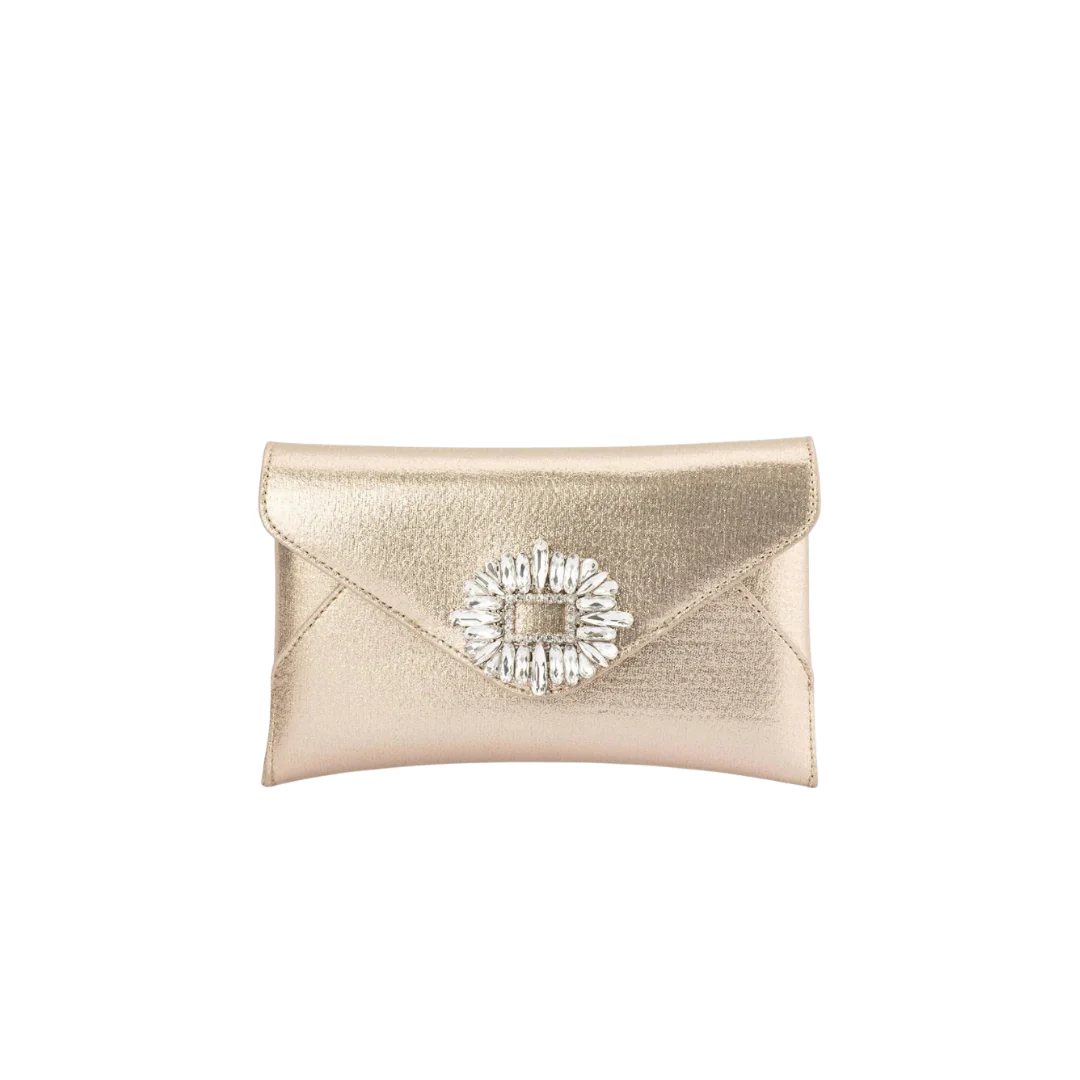Antonia Envelope Clutch - Gold
