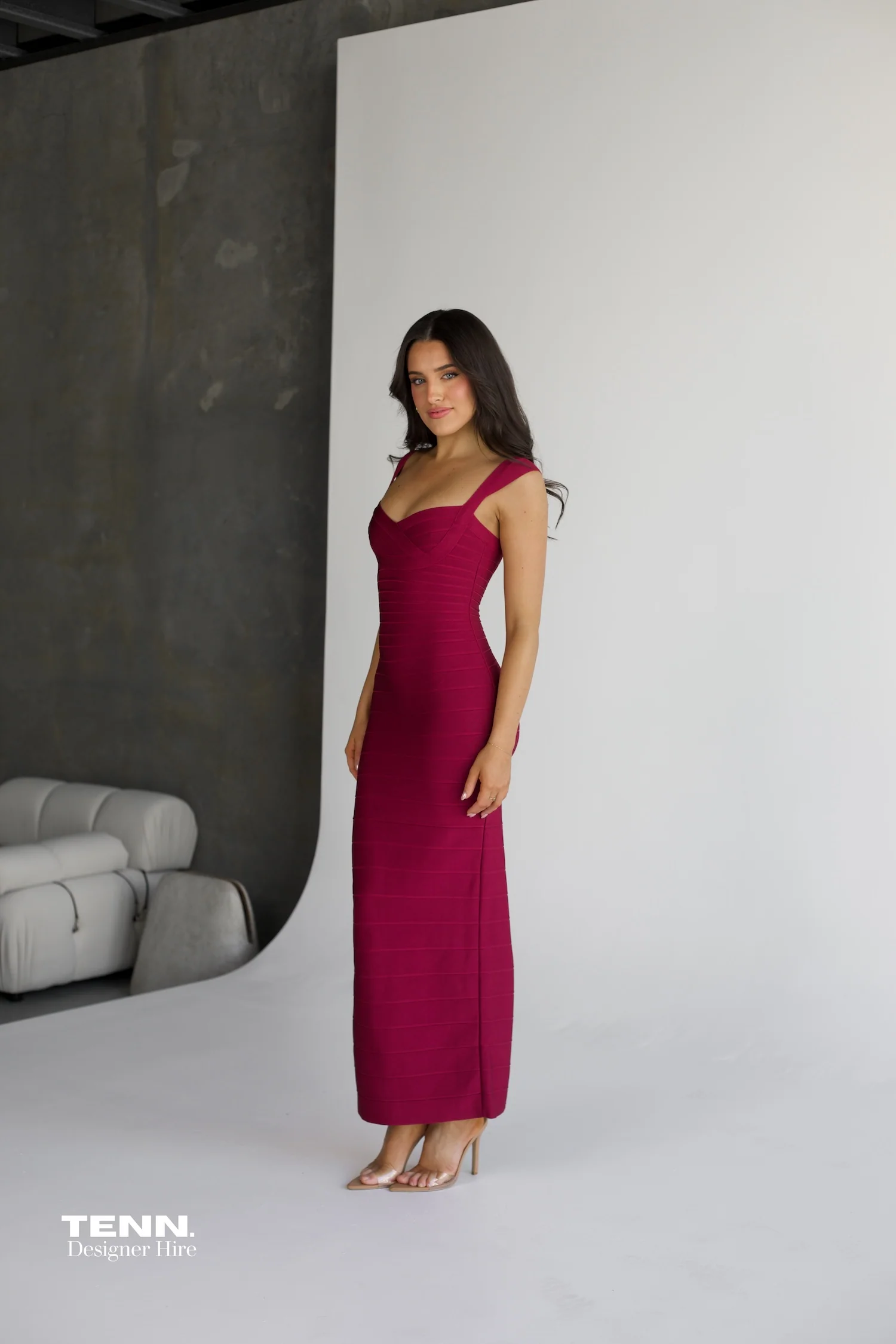 Bandage Gown - Wine
