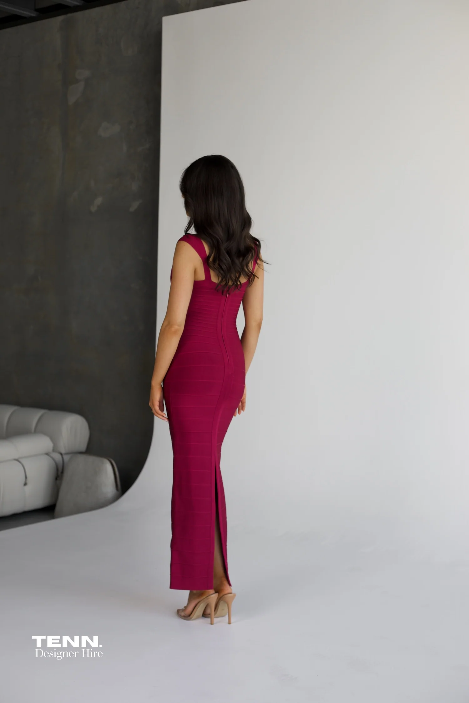 Bandage Gown - Wine - Image 2
