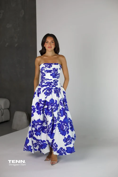 Behold Maxi Dress - Boldly Blooming Cobalt - Image 3