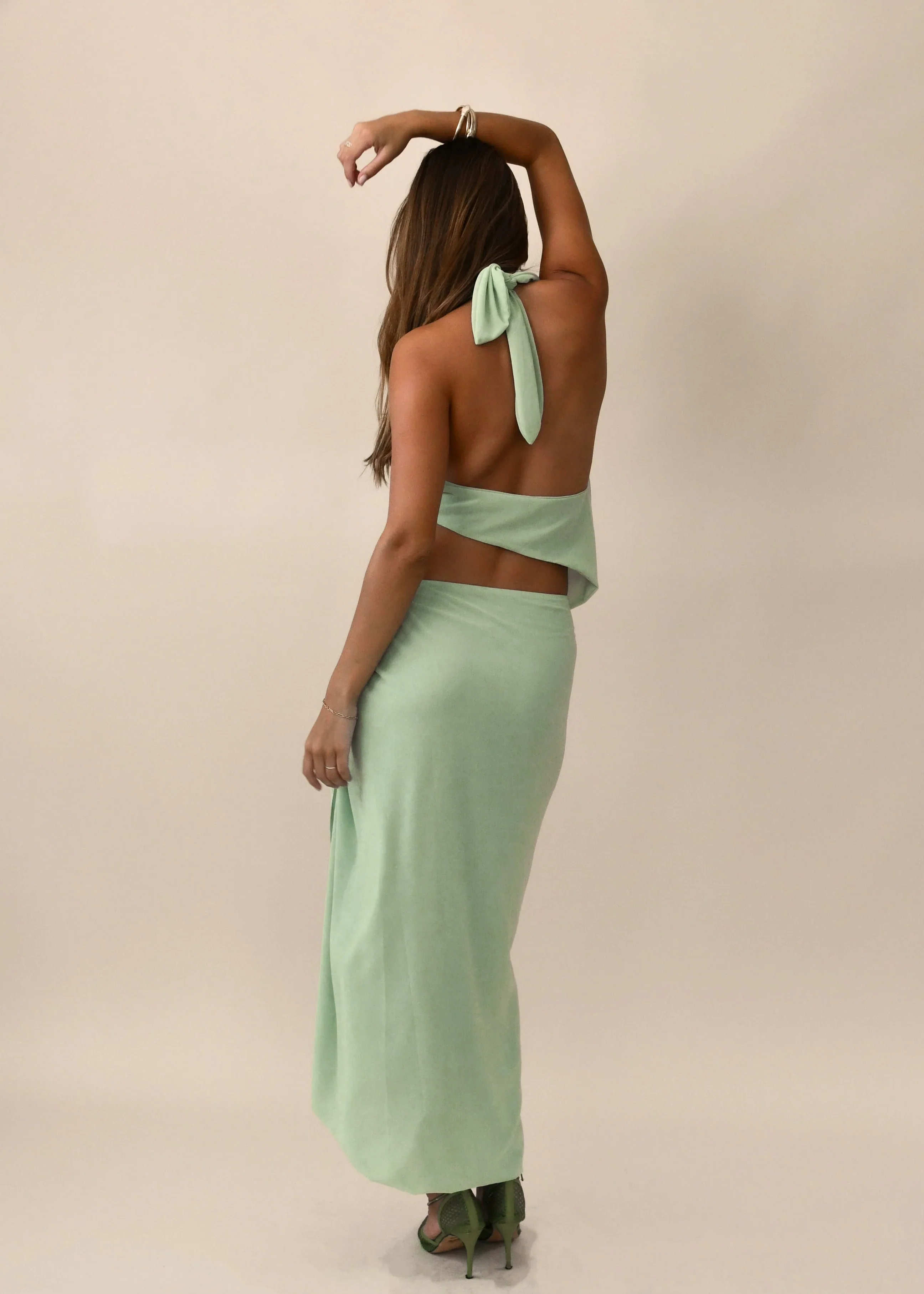 Bobbies Top and Maxi Skirt - Pistachio - Image 2