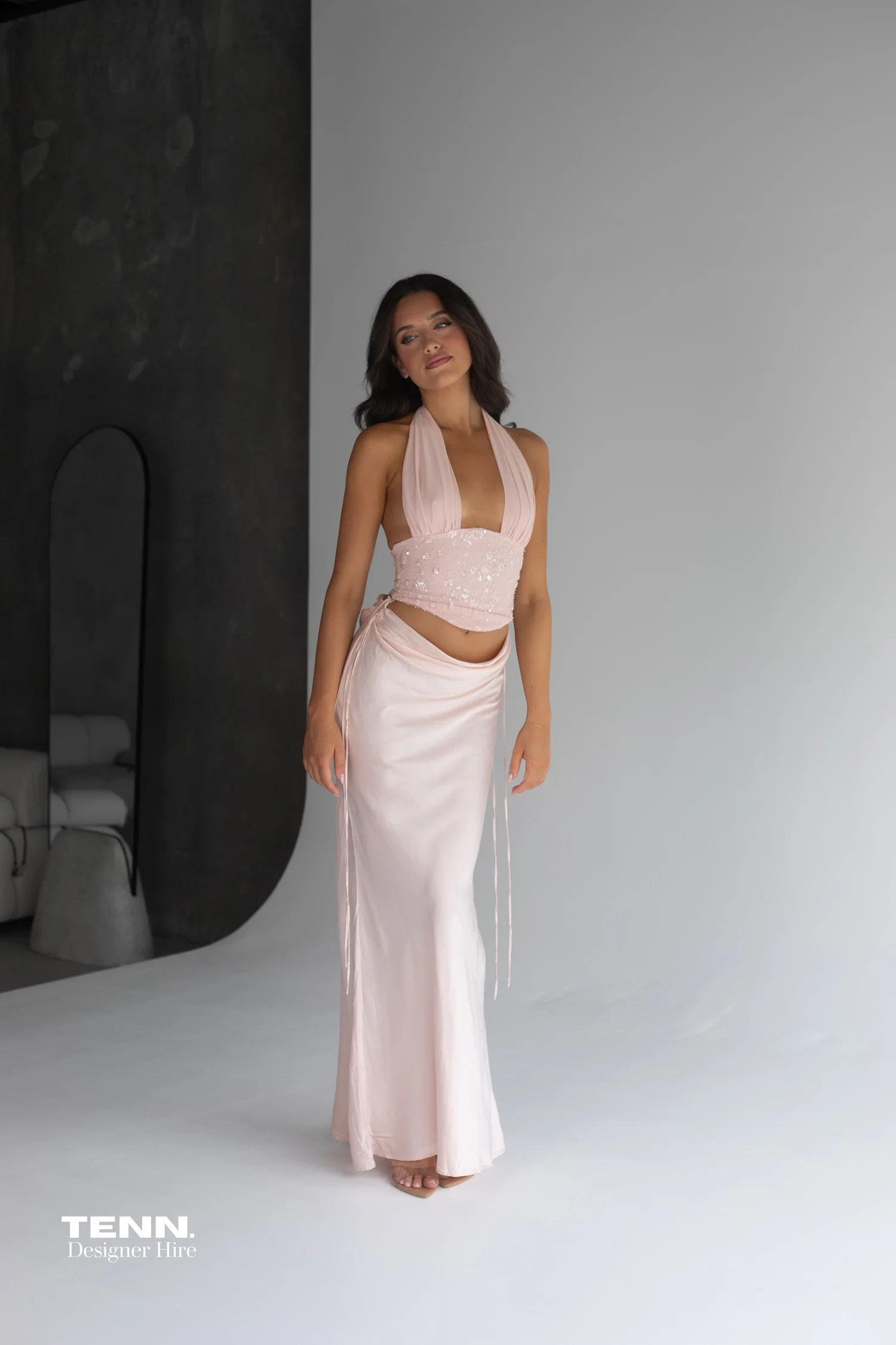 Bronte Top & Evelyn Skirt set - Baby Pink - Image 6