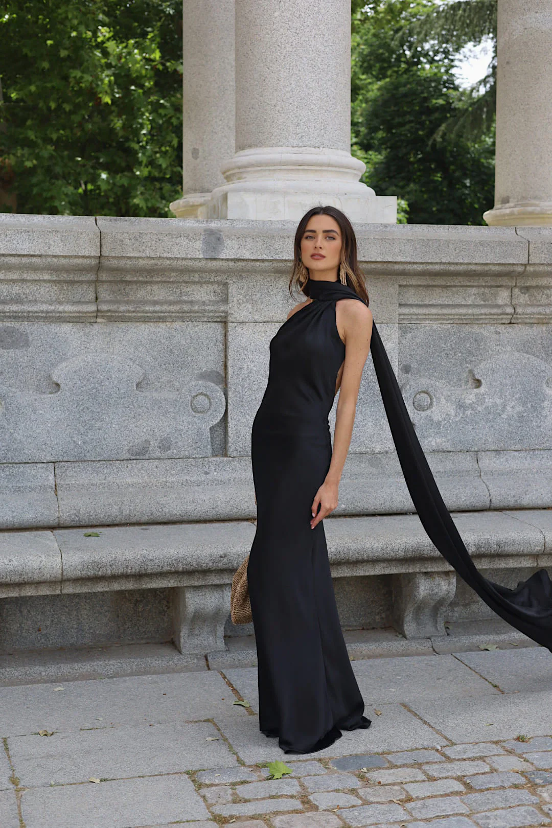 Cape Gown - Black - Image 2