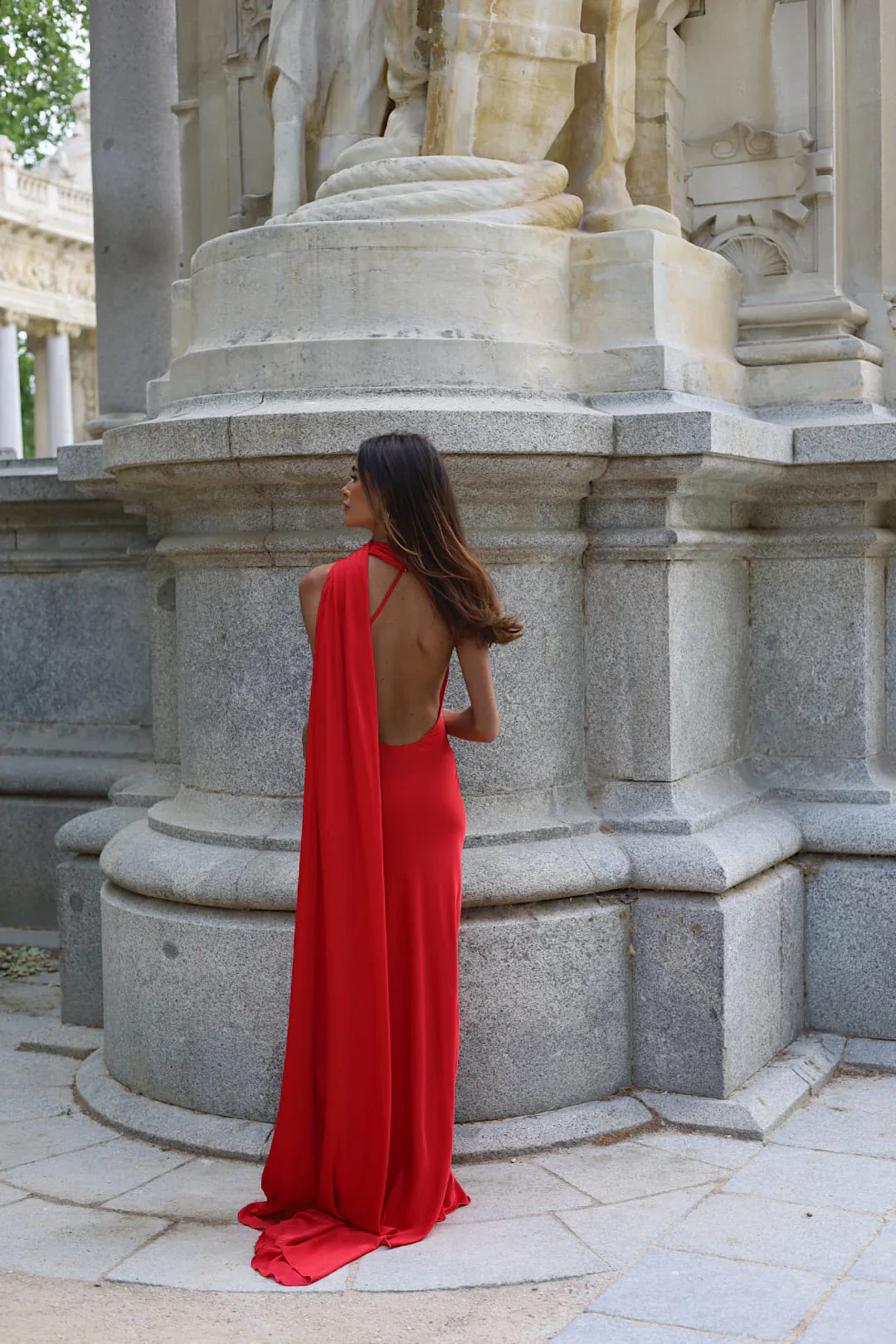 Cape Gown - Red - Image 2