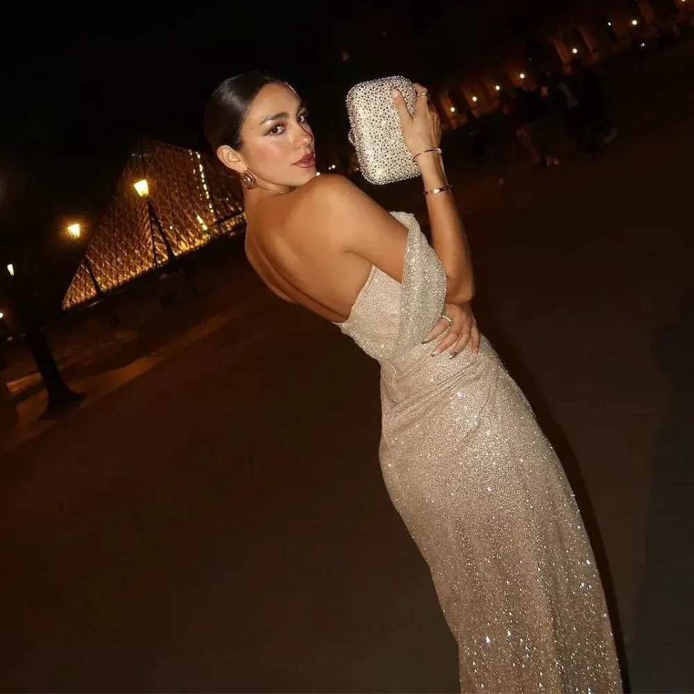 Casey Encrusted Clutch - Champagne - Image 2