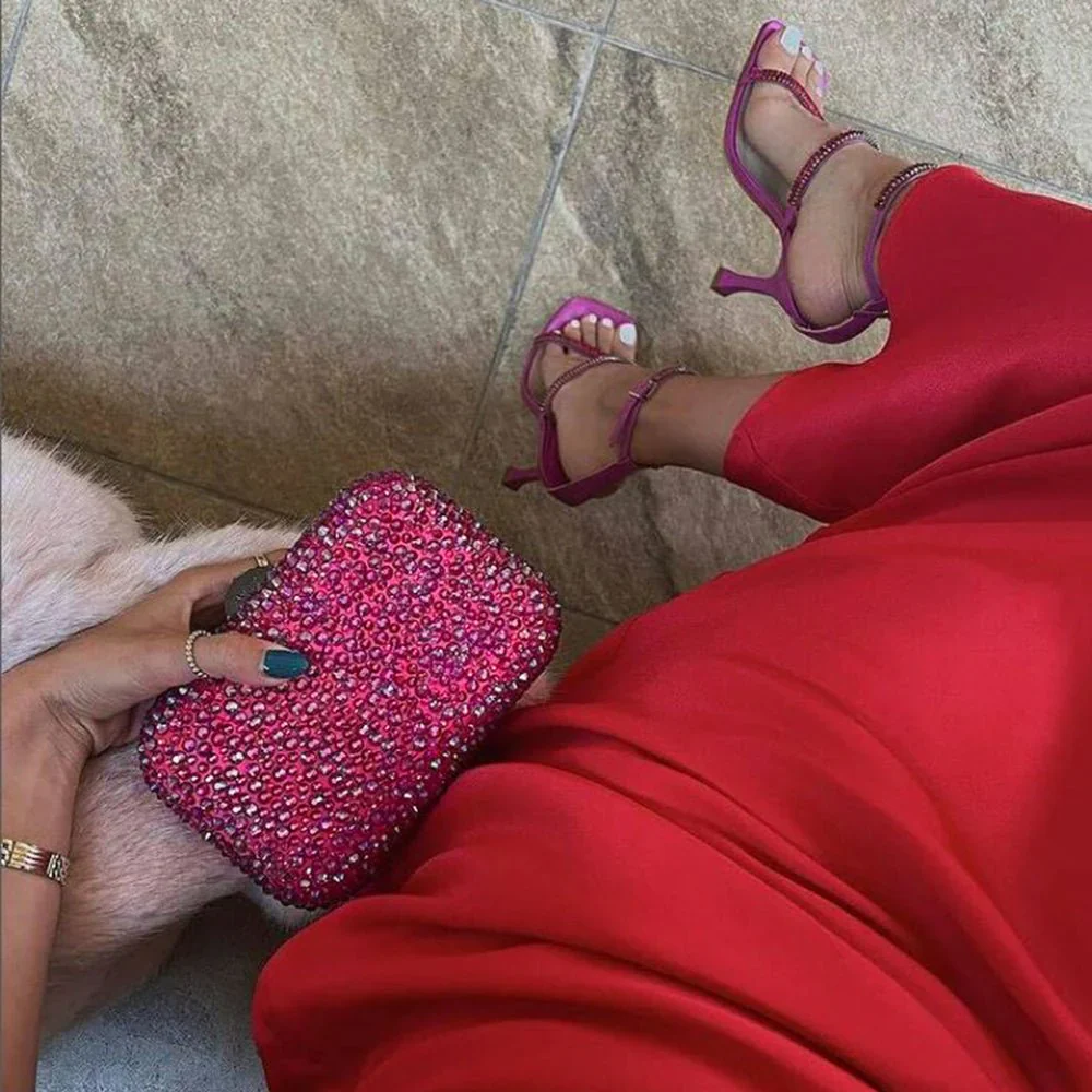 Casey Encrusted Clutch - Pink - Image 2