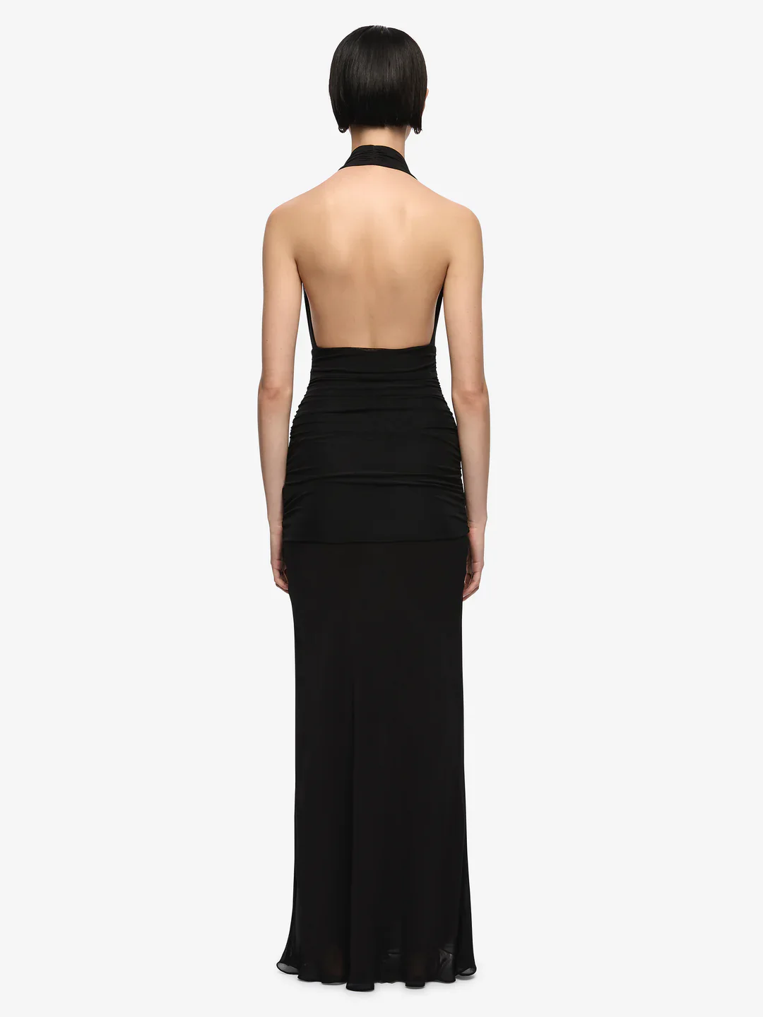 Cassis Drape Maxi Dress - Black - Image 5