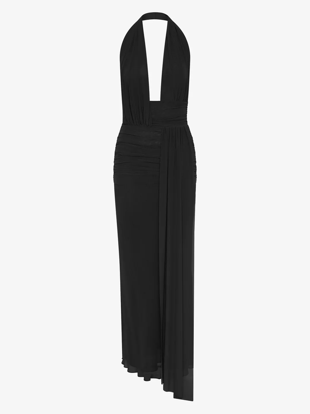 Cassis Drape Maxi Dress - Black - Image 6