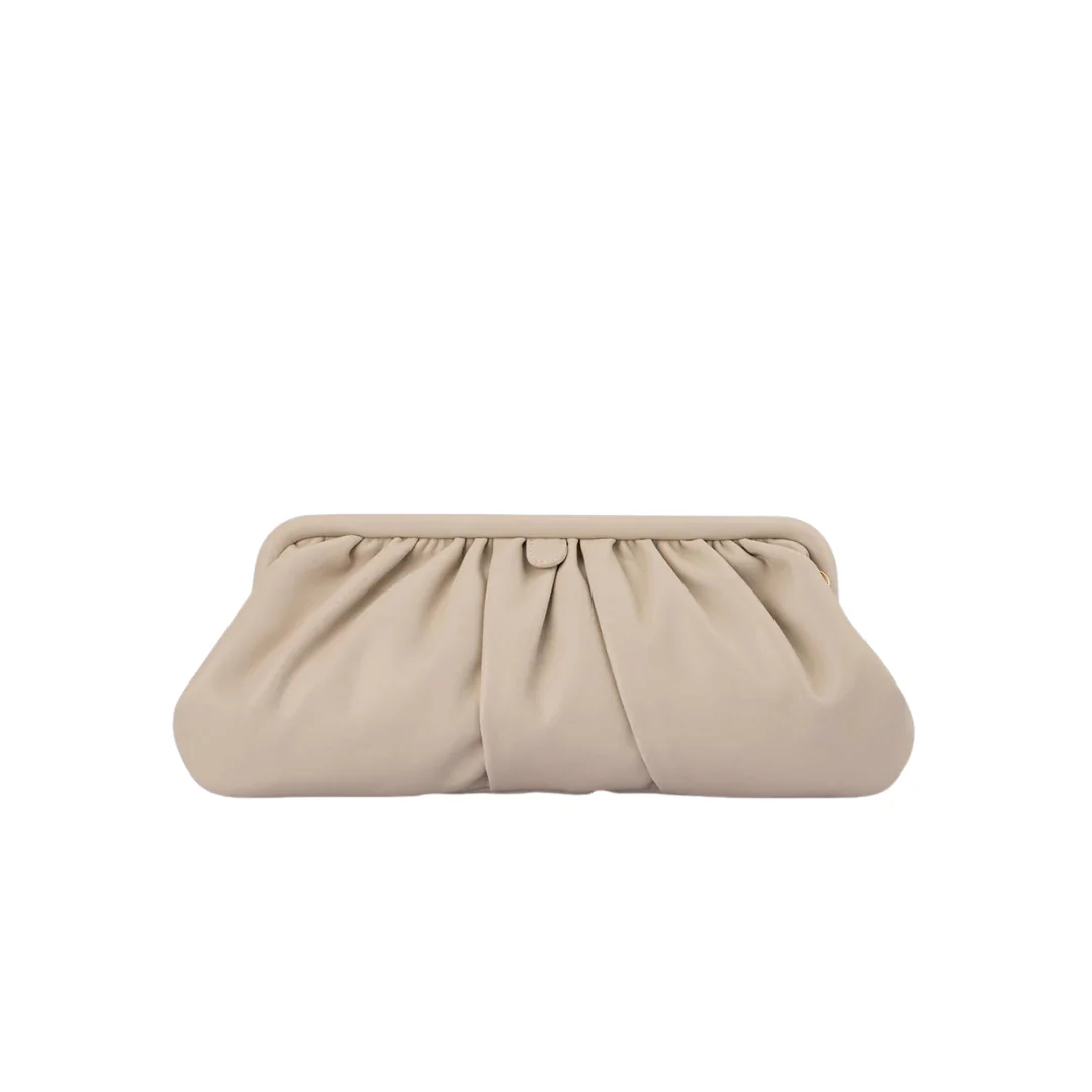 Catherine Gathered Clutch - Mink