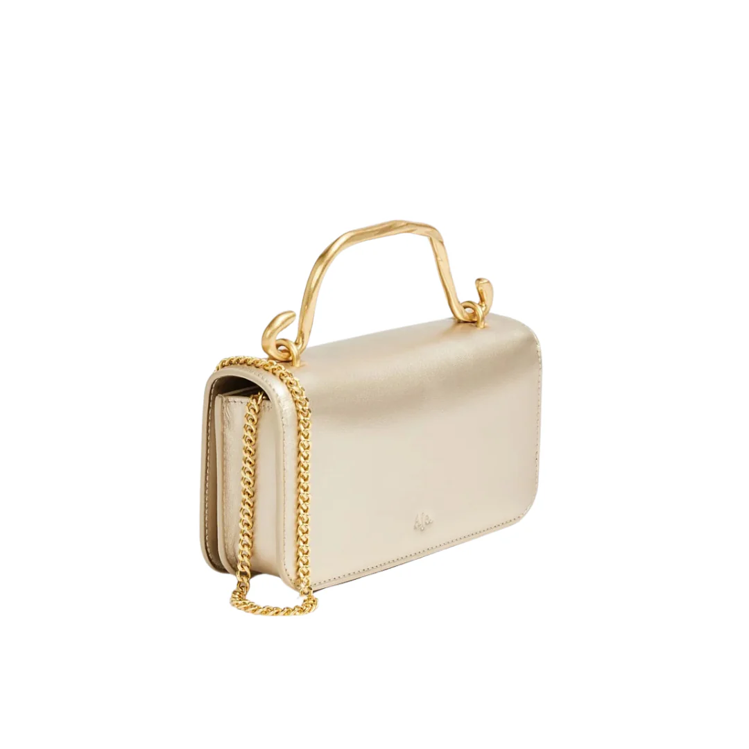 Celeste Flower Clutch - Champagne Gold - Image 2