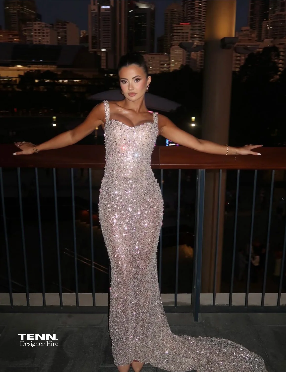 Celestial Shimmer Gown - Diamond - Image 4