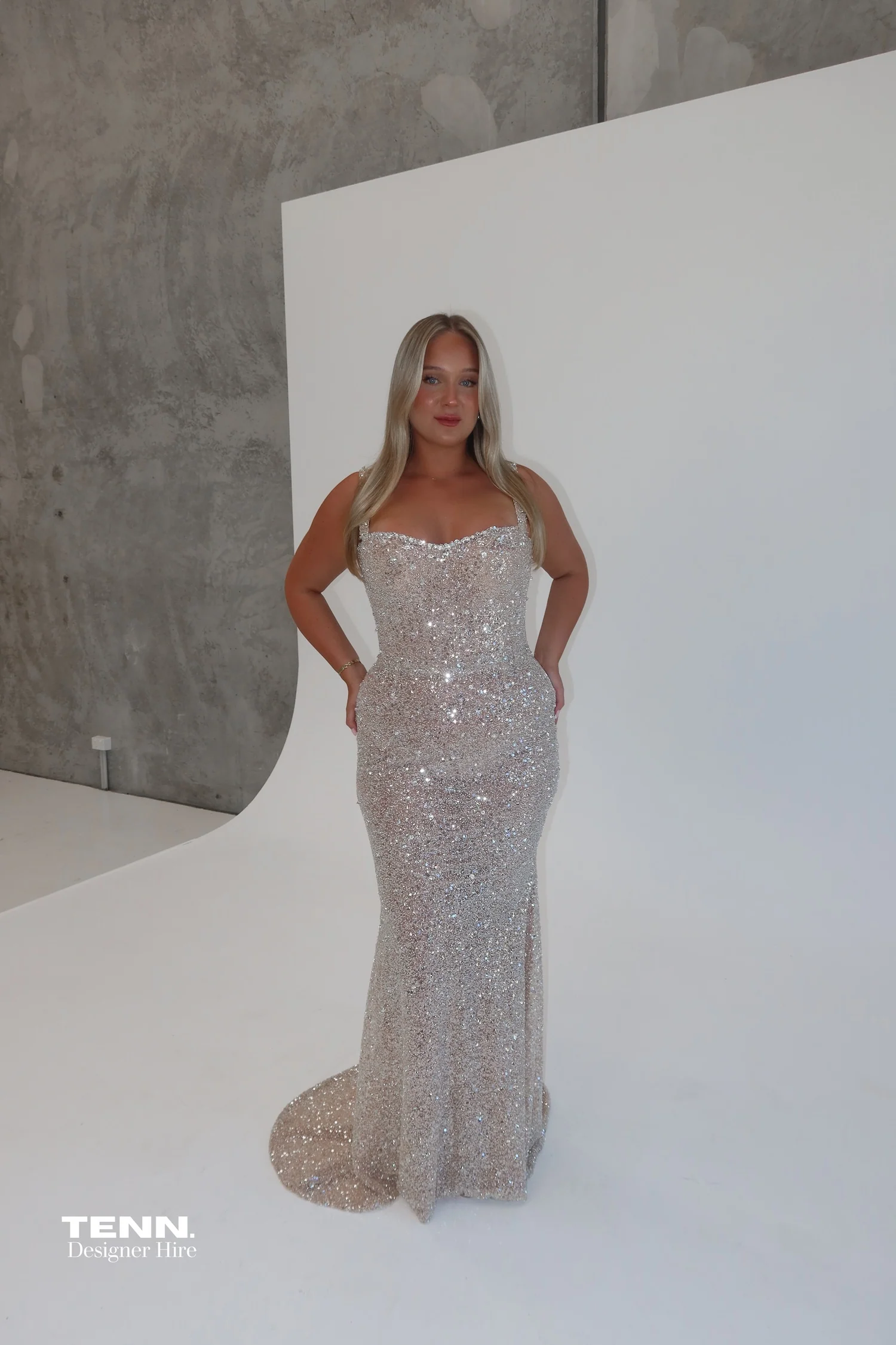 Celestial Shimmer Gown - Diamond - Image 5