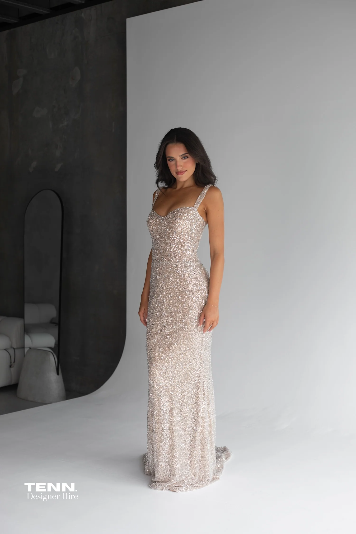 Celestial Shimmer Gown - Diamond - Image 6