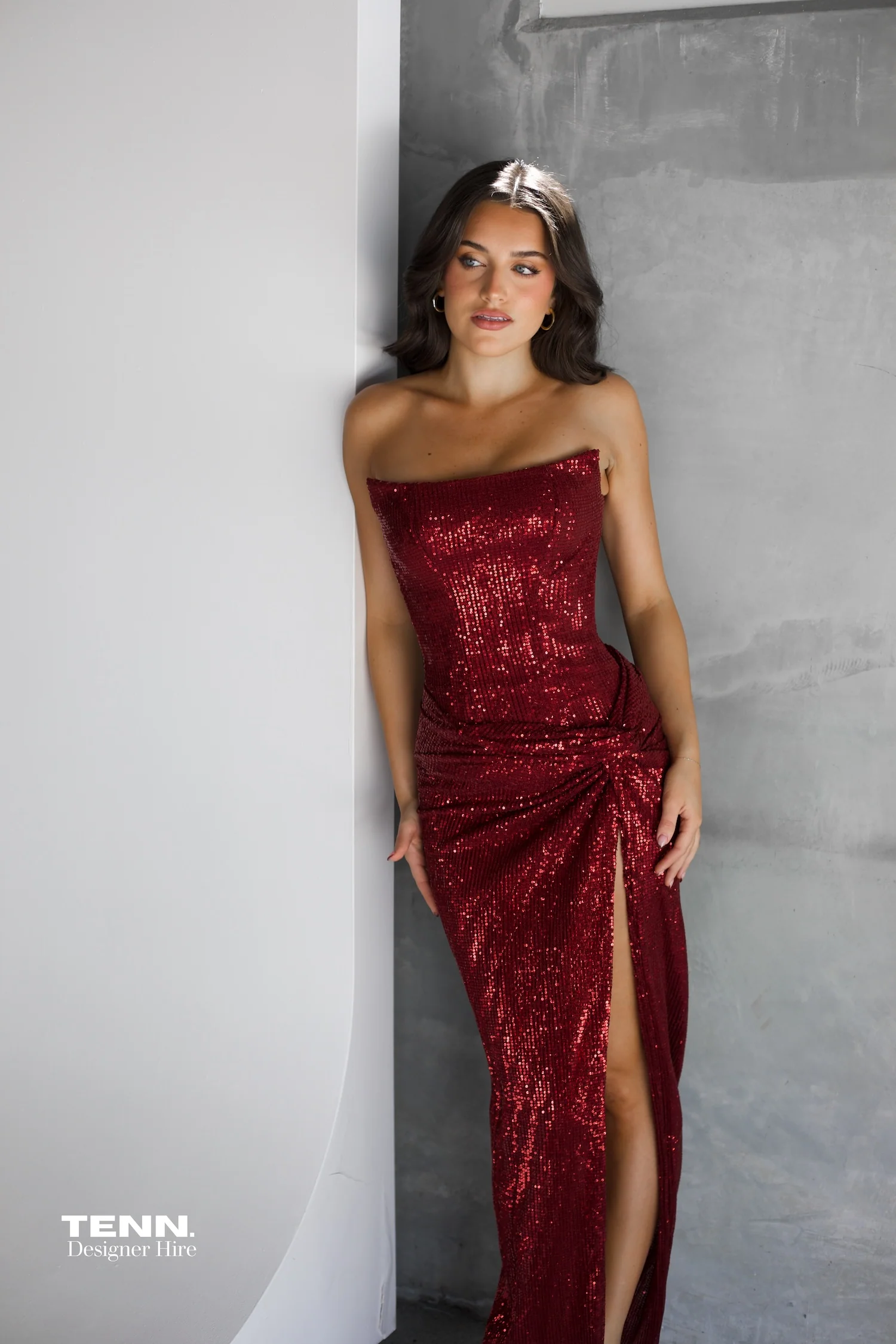 Chanel Gown - Wine - Image 4