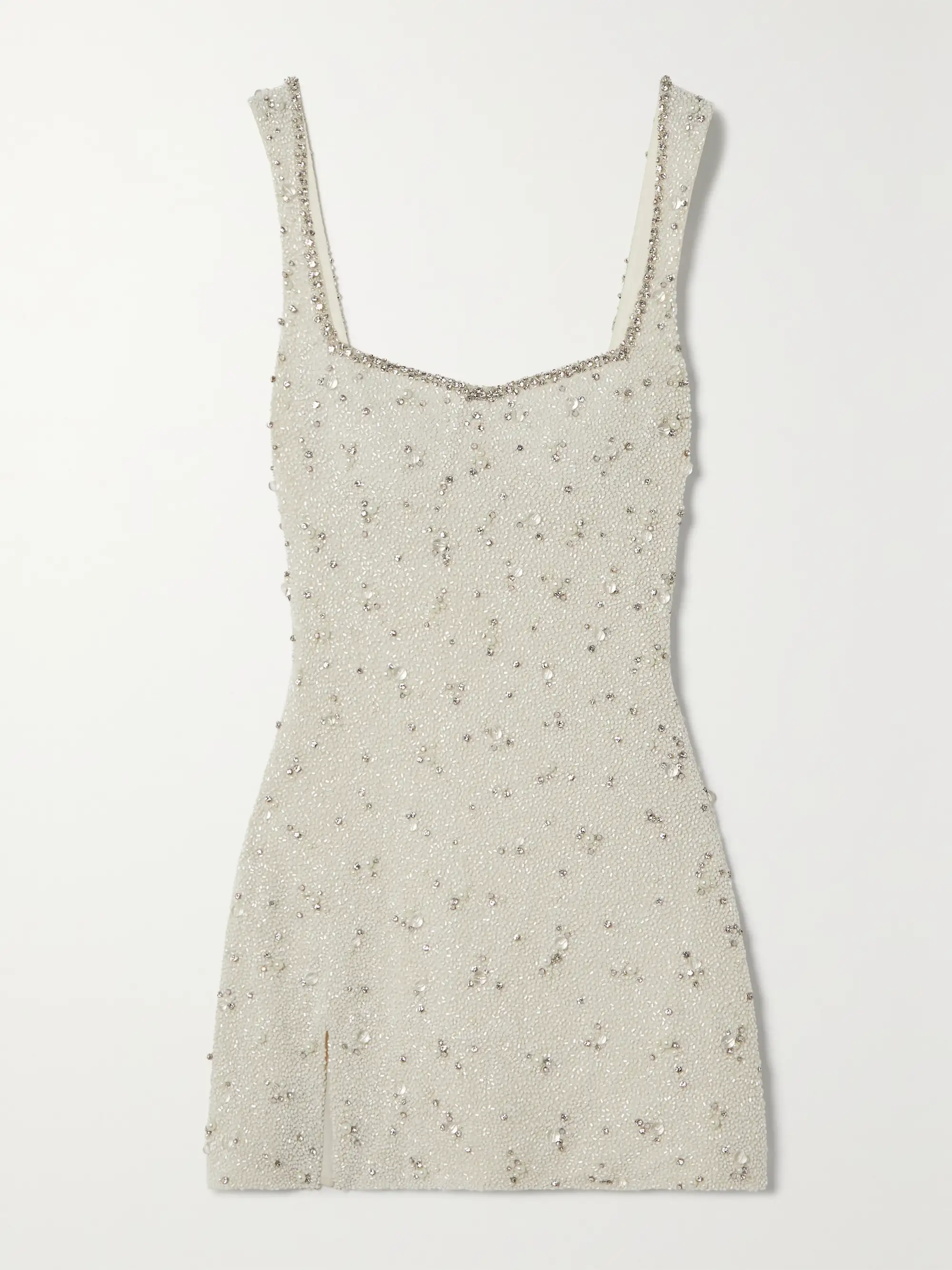 Crystal Mini Dress - White & Silver - Image 2