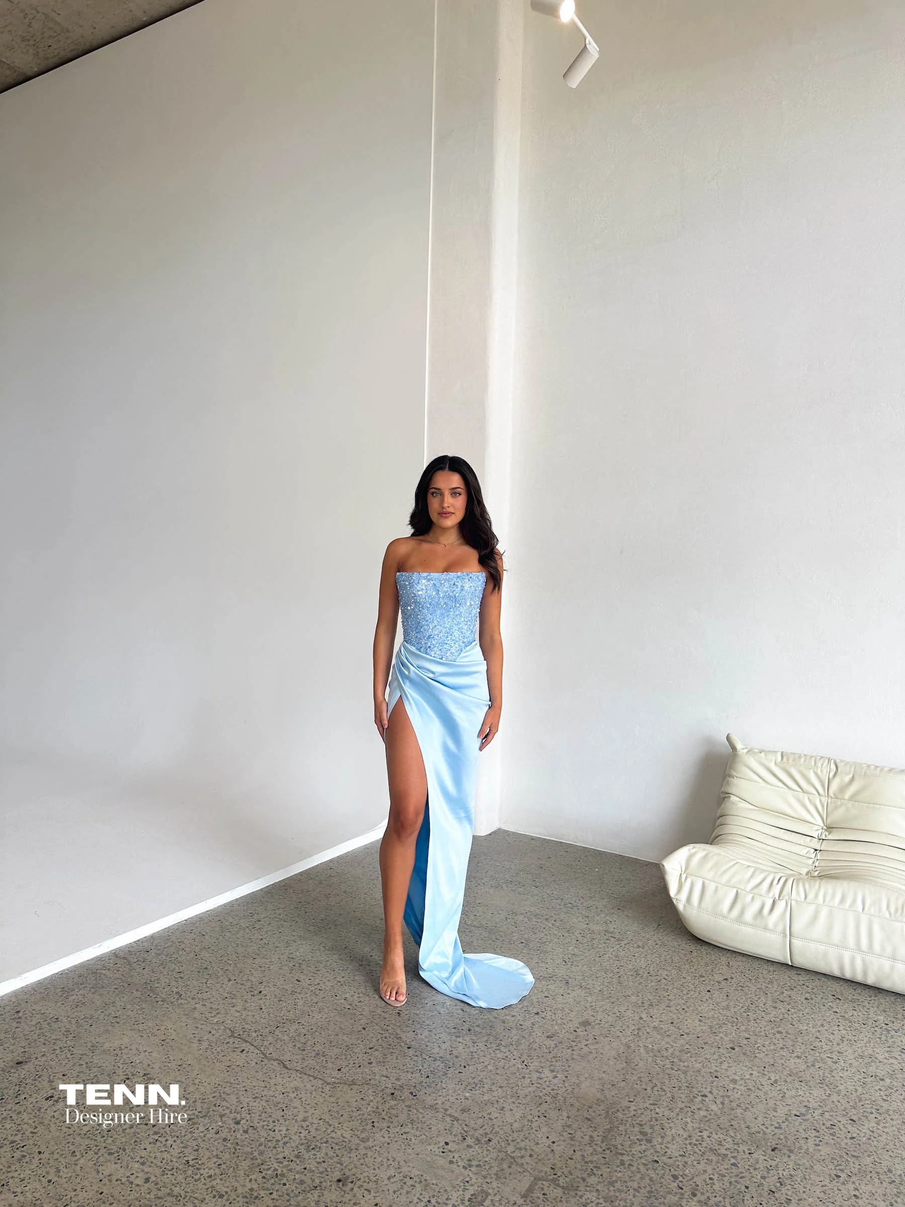 Diour Embellished Gown - Sky Blue - Image 8