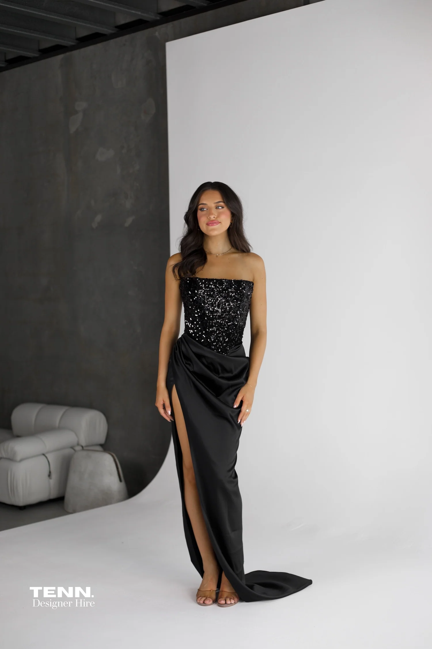 Diour Embellished Gown - Black - Image 3