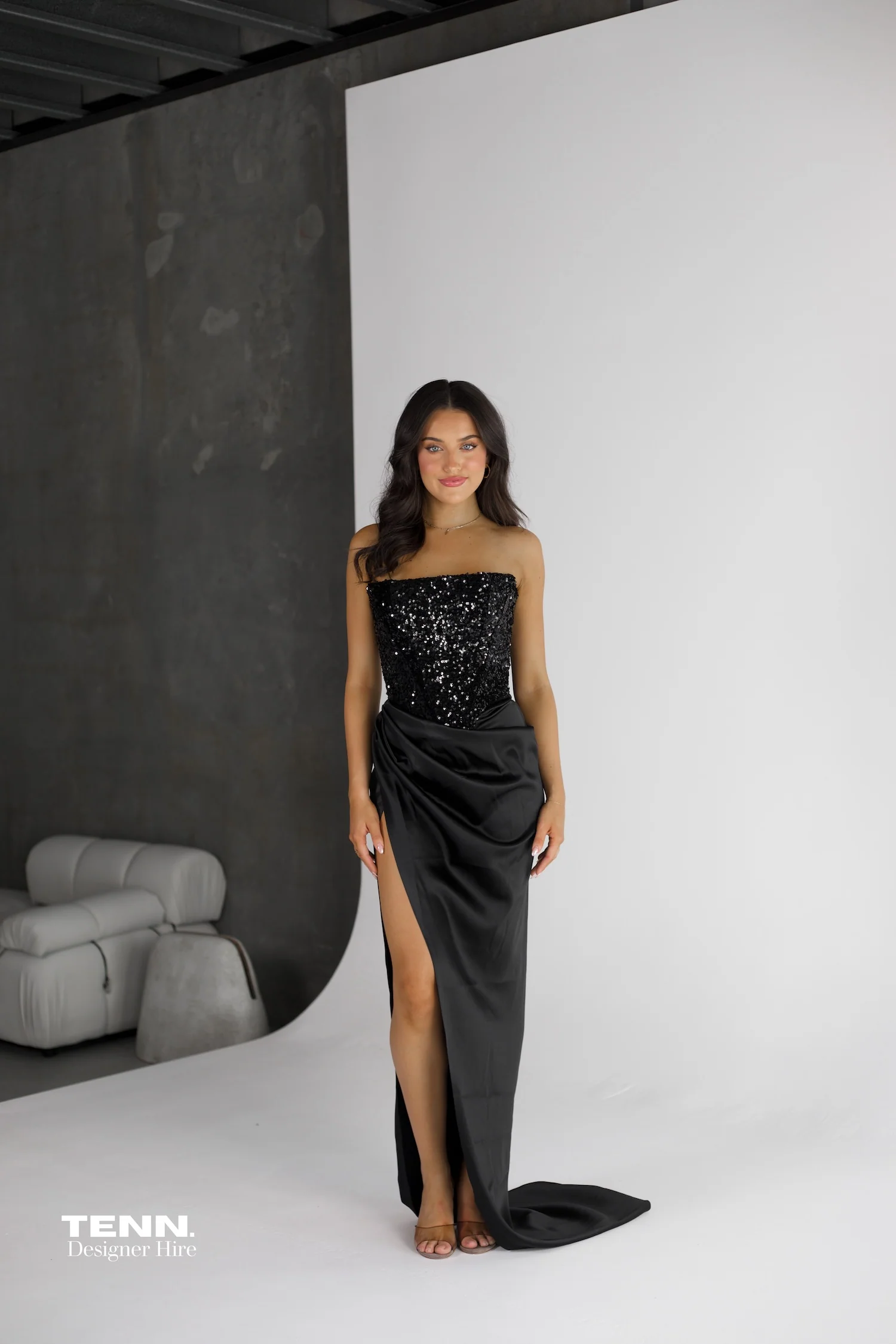 Diour Embellished Gown - Black - Image 5