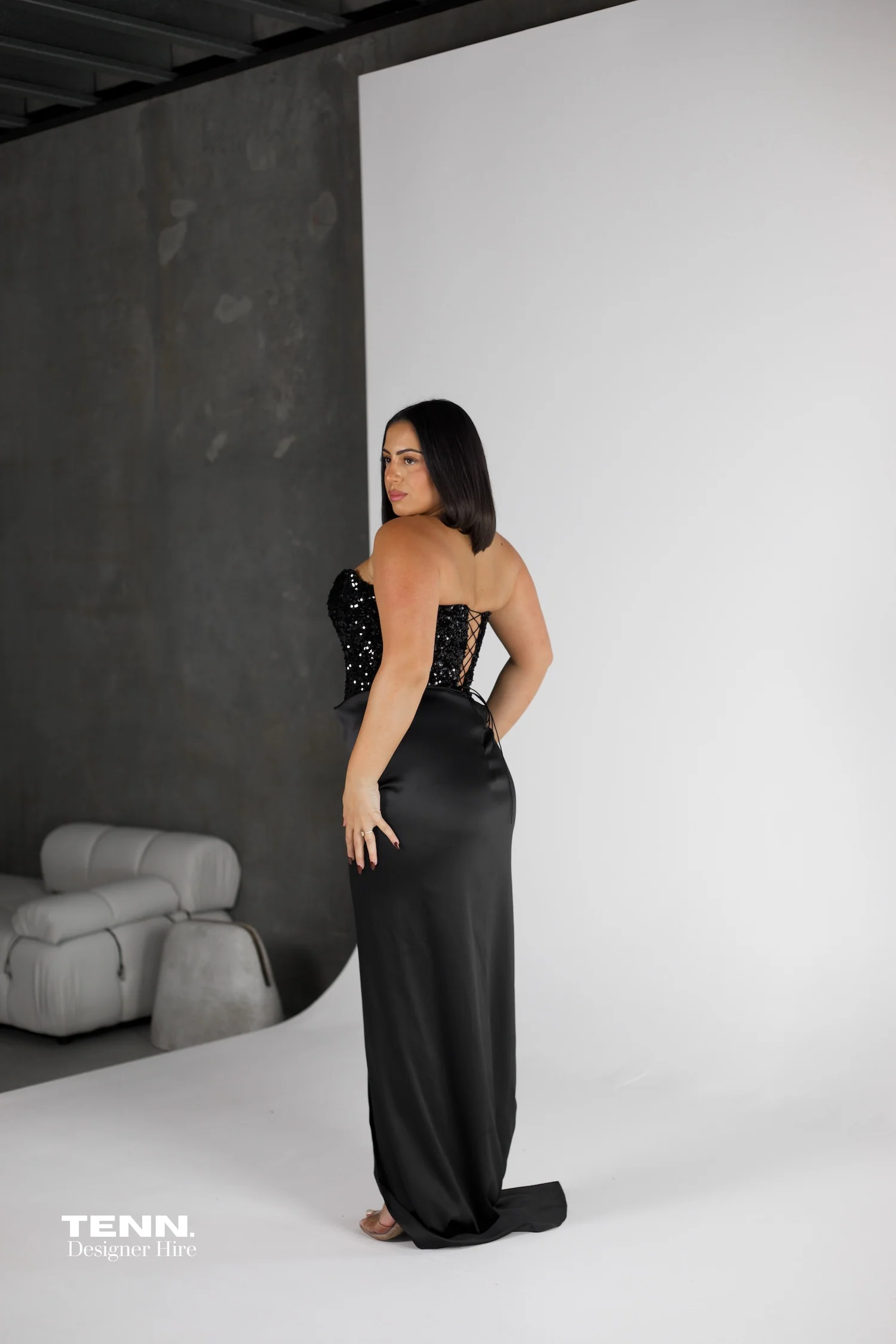 Diour Embellished Gown - Black - Image 7