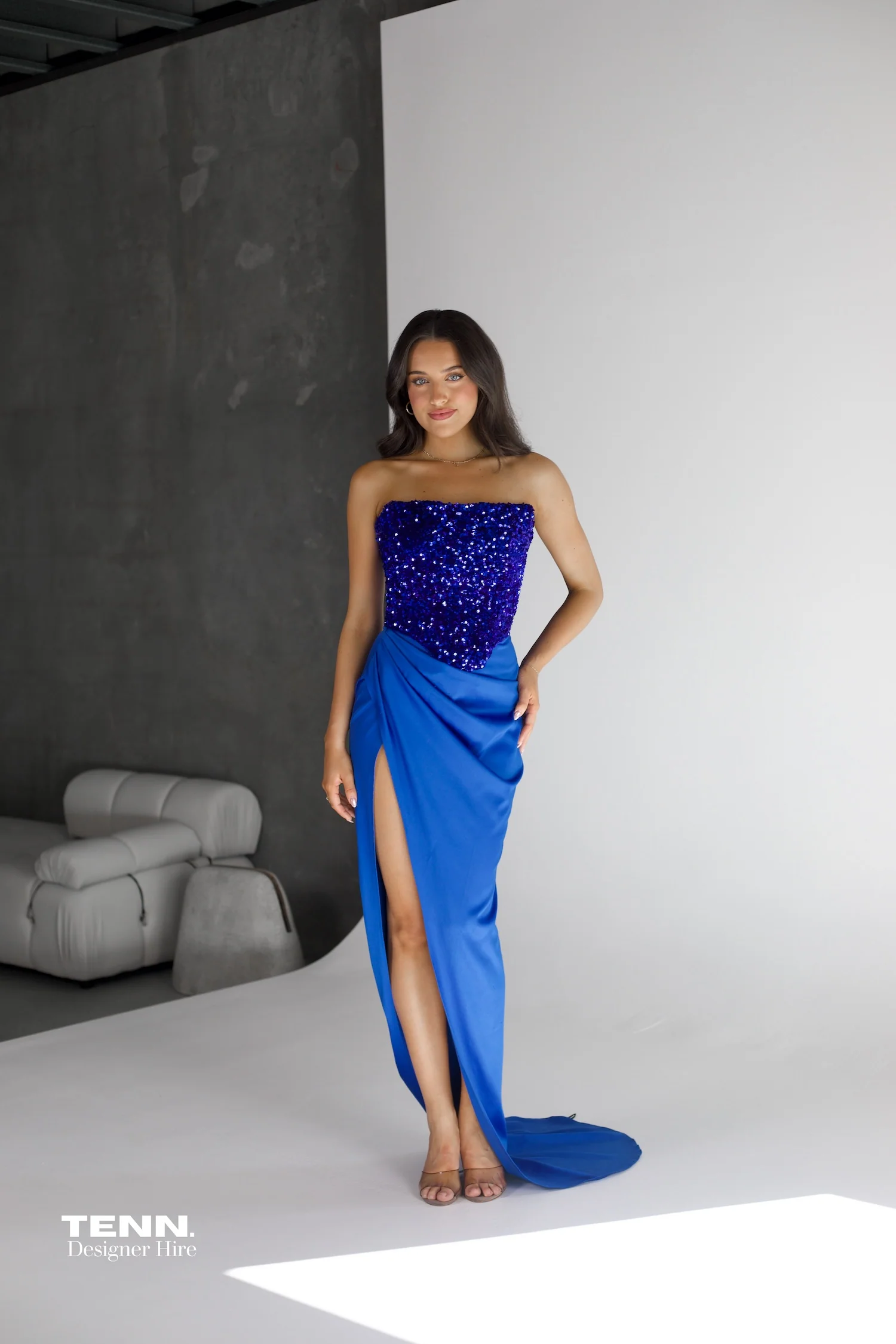 Diour Embellished Gown - Cobalt Blue - Image 4