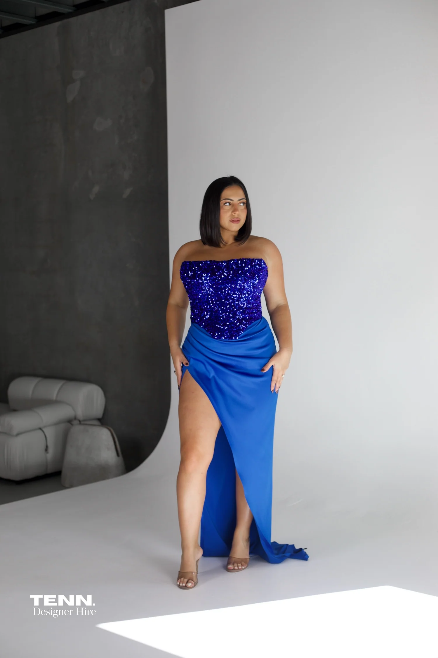 Diour Embellished Gown - Cobalt Blue - Image 6