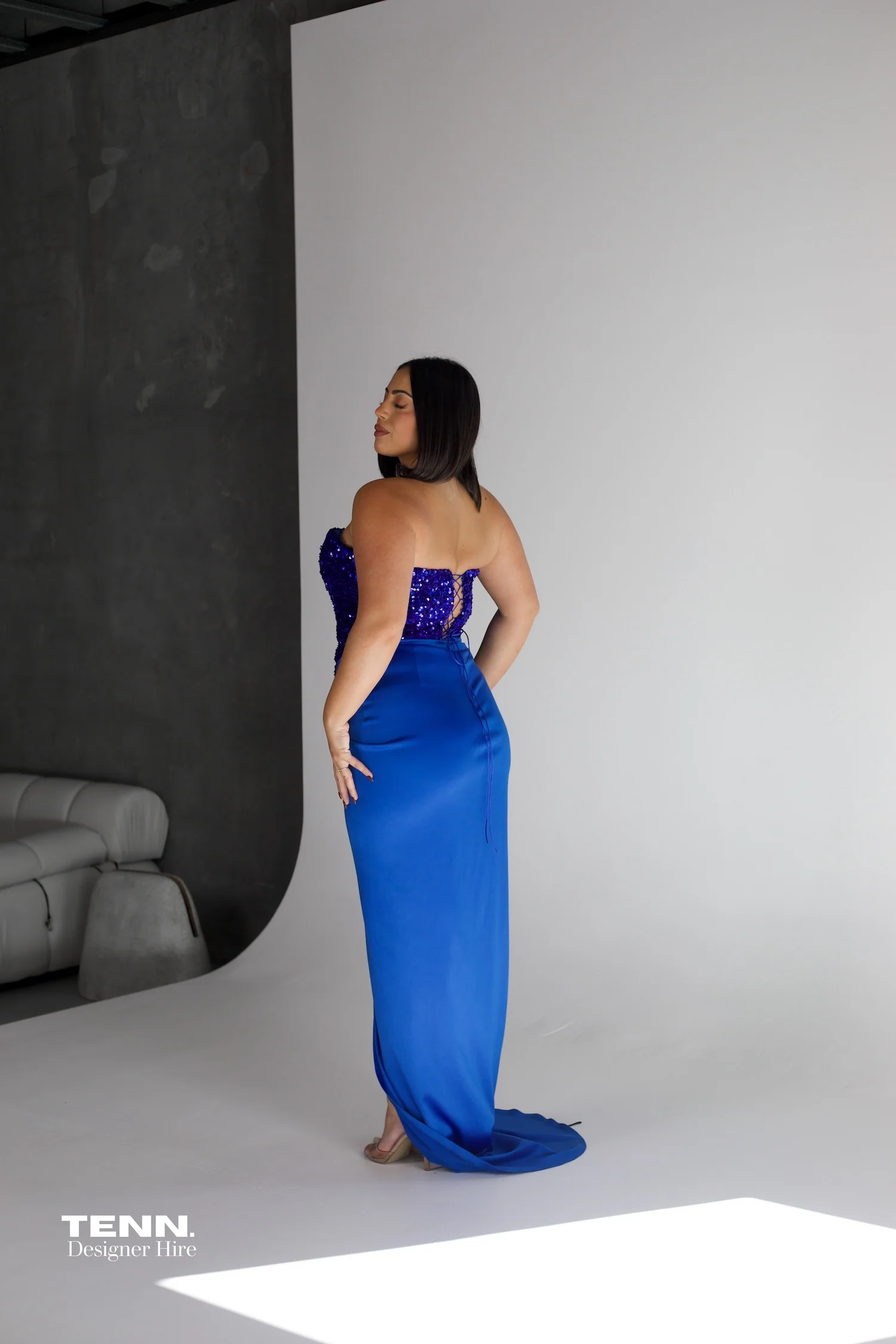 Diour Embellished Gown - Cobalt Blue - Image 7