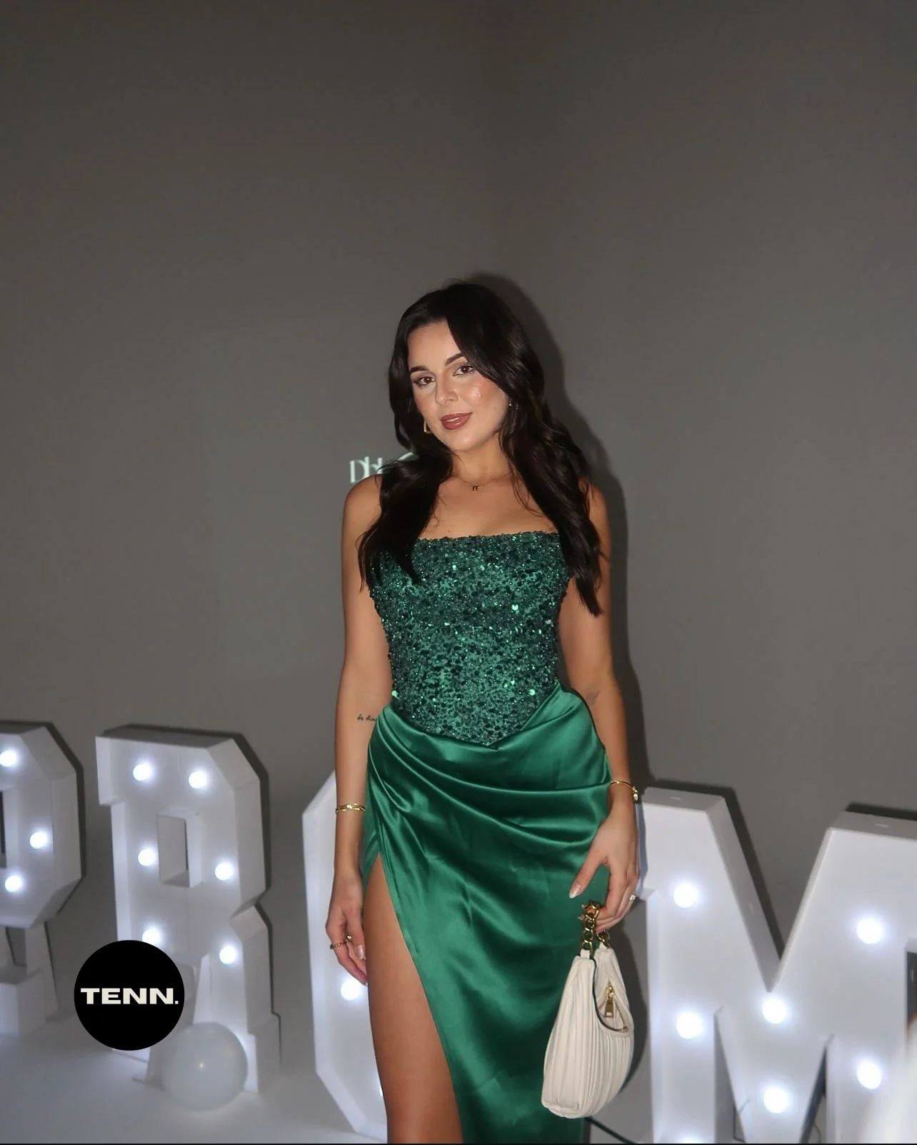 Diour Embellished Gown - Emerald - Image 7