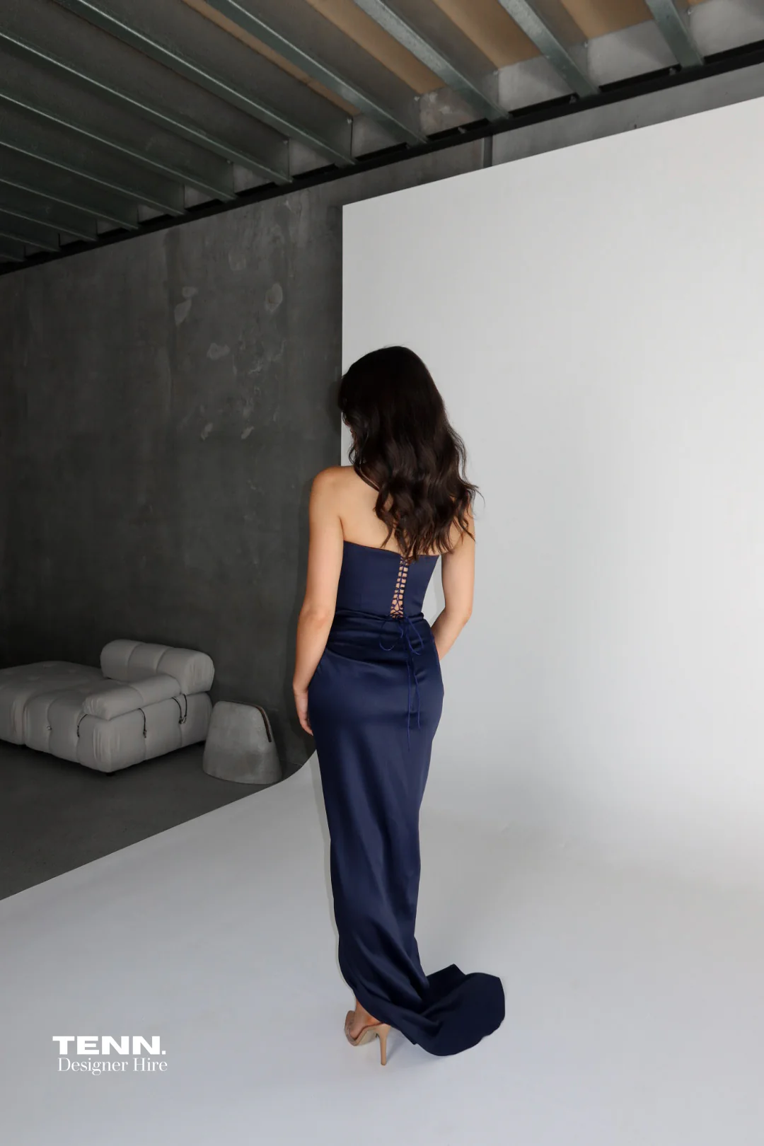 Diour Gown - Navy - Image 3