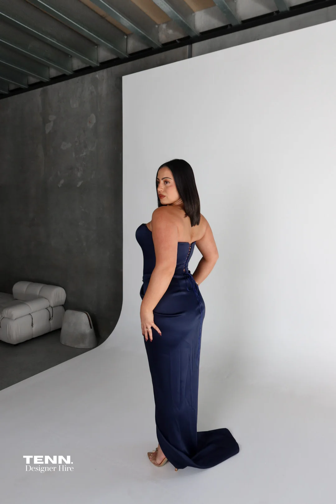 Diour Gown - Navy - Image 5