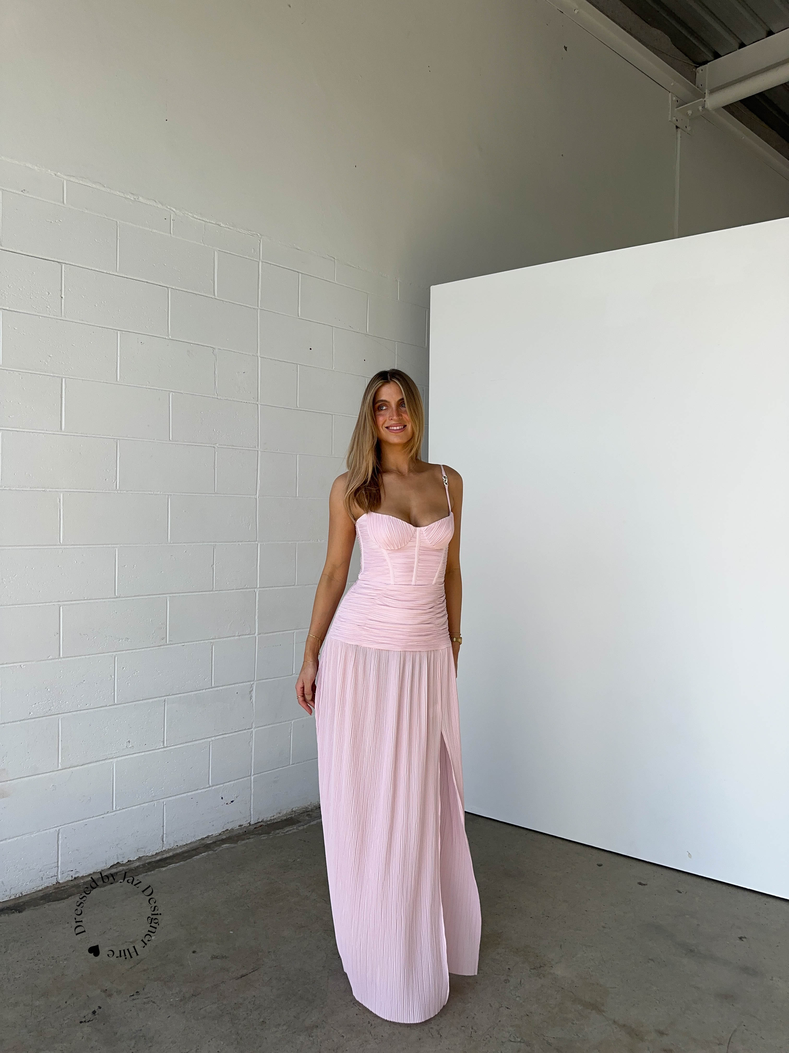 Double Time Pleat Dress - Hydrangea - Image 6