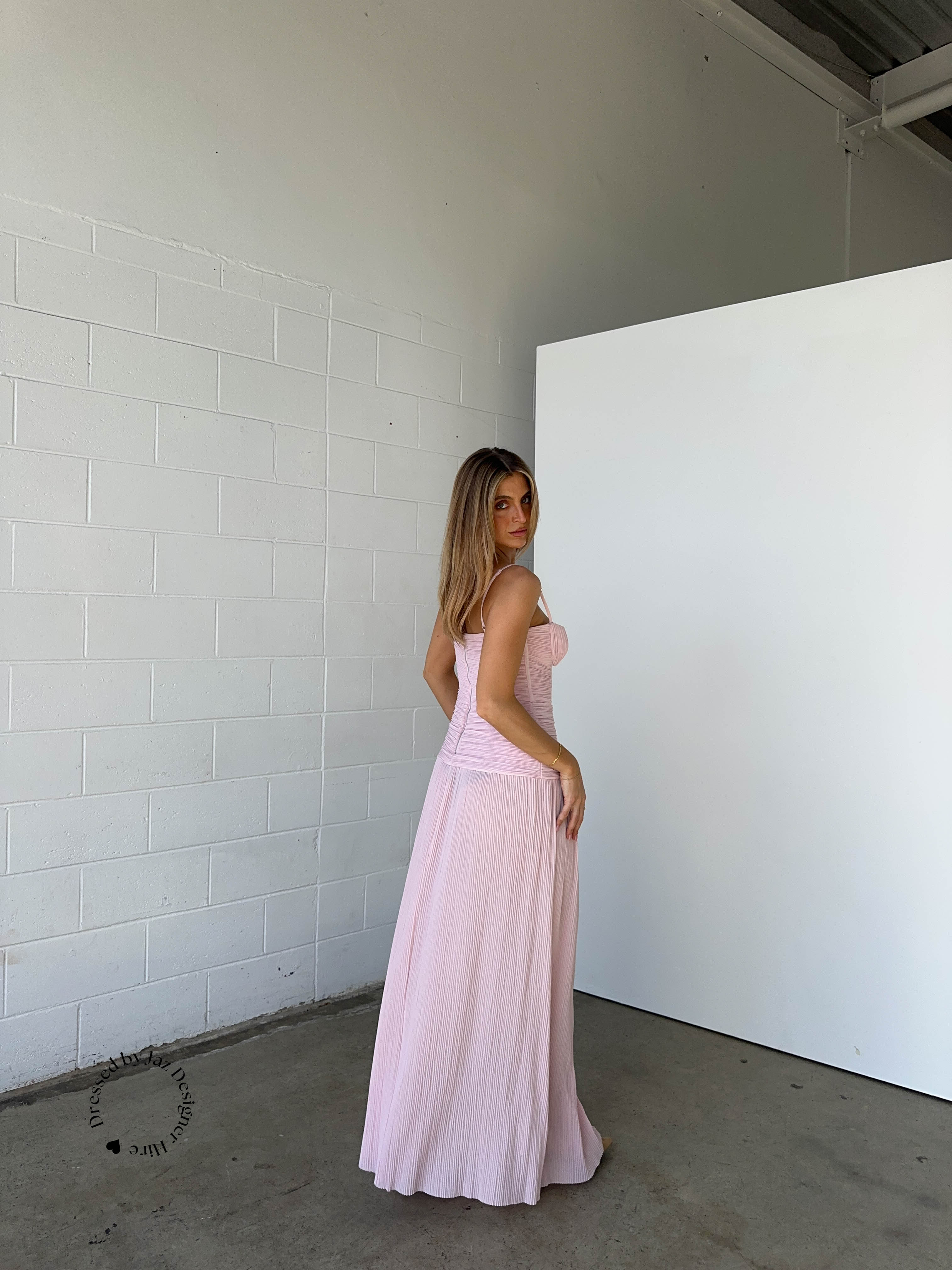 Double Time Pleat Dress - Hydrangea - Image 8