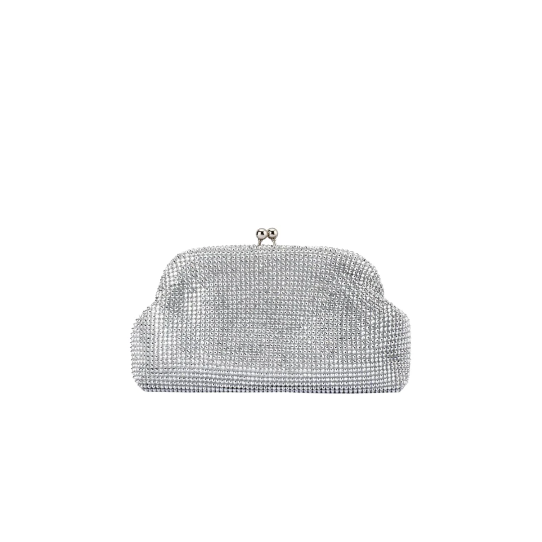 Ela Crystal Clutch - SIlver