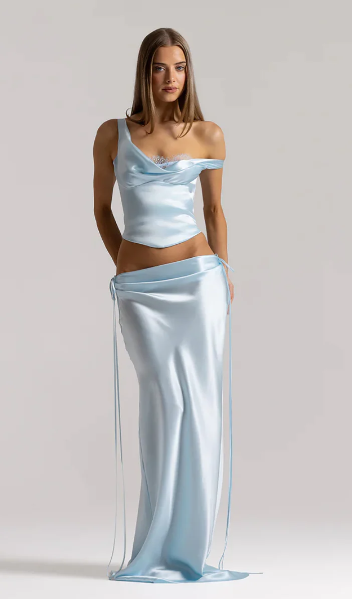 Posy Top and Evelyn Skirt - Ice Blue