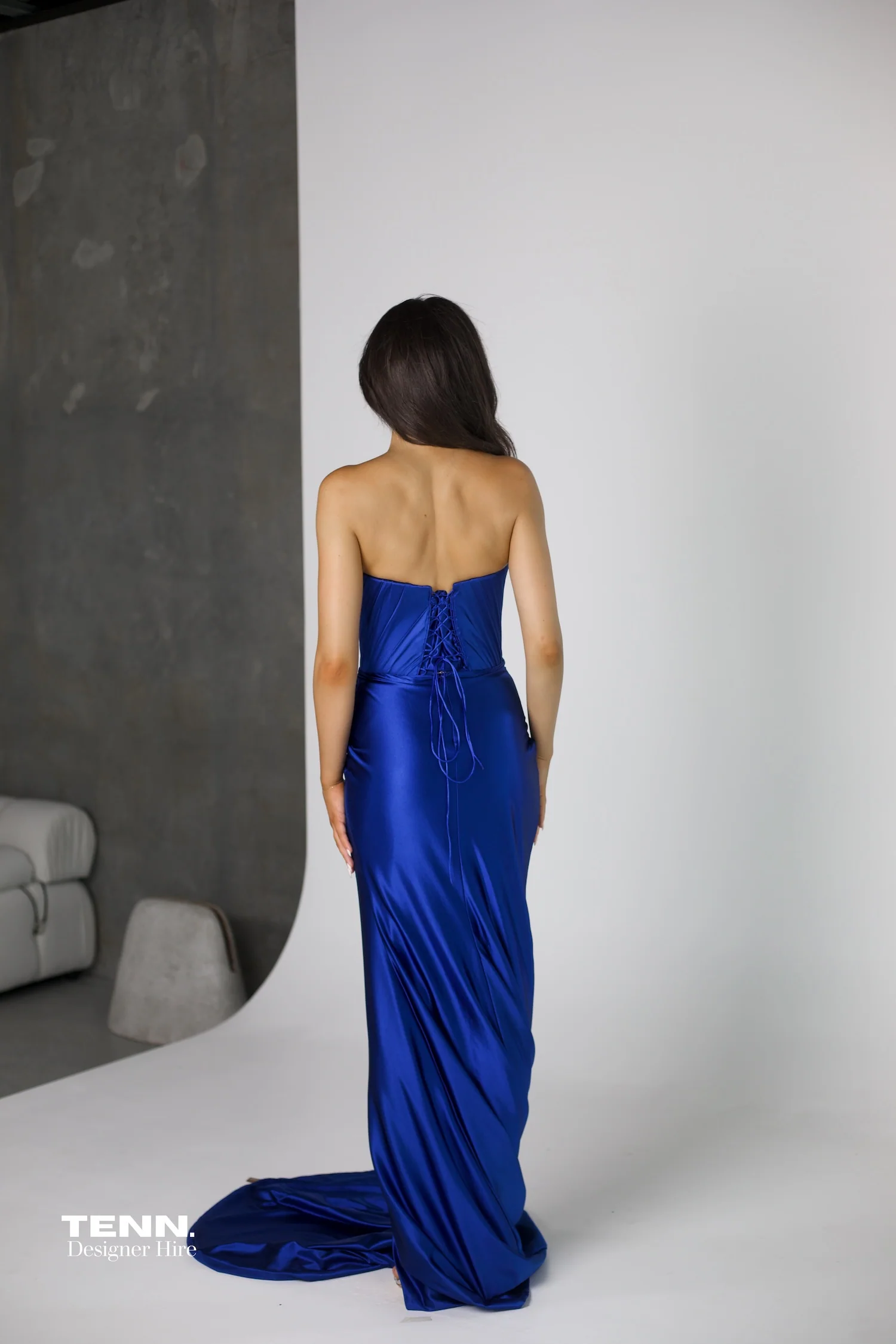 Embellished Royal Gown - Cobalt Blue - Image 3