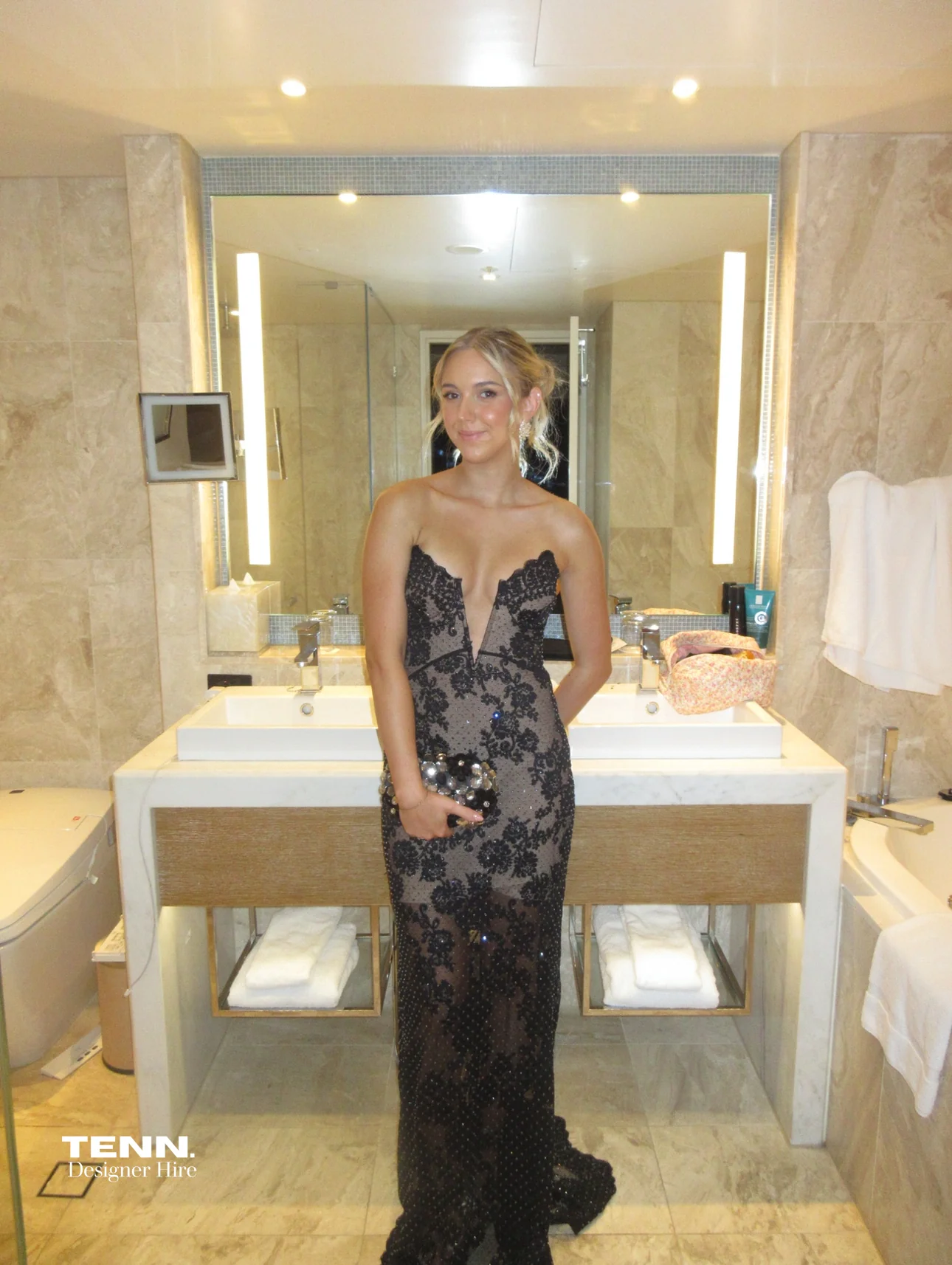Embellished Sheer Lace Dress - Image 2