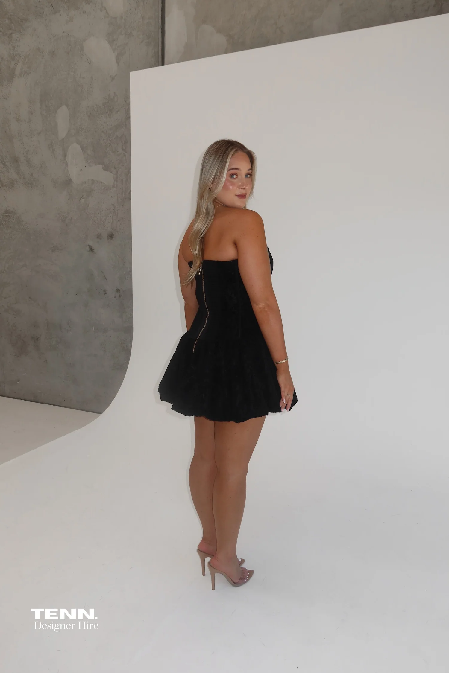 Florence Lace Mini Dress - Black - Image 4