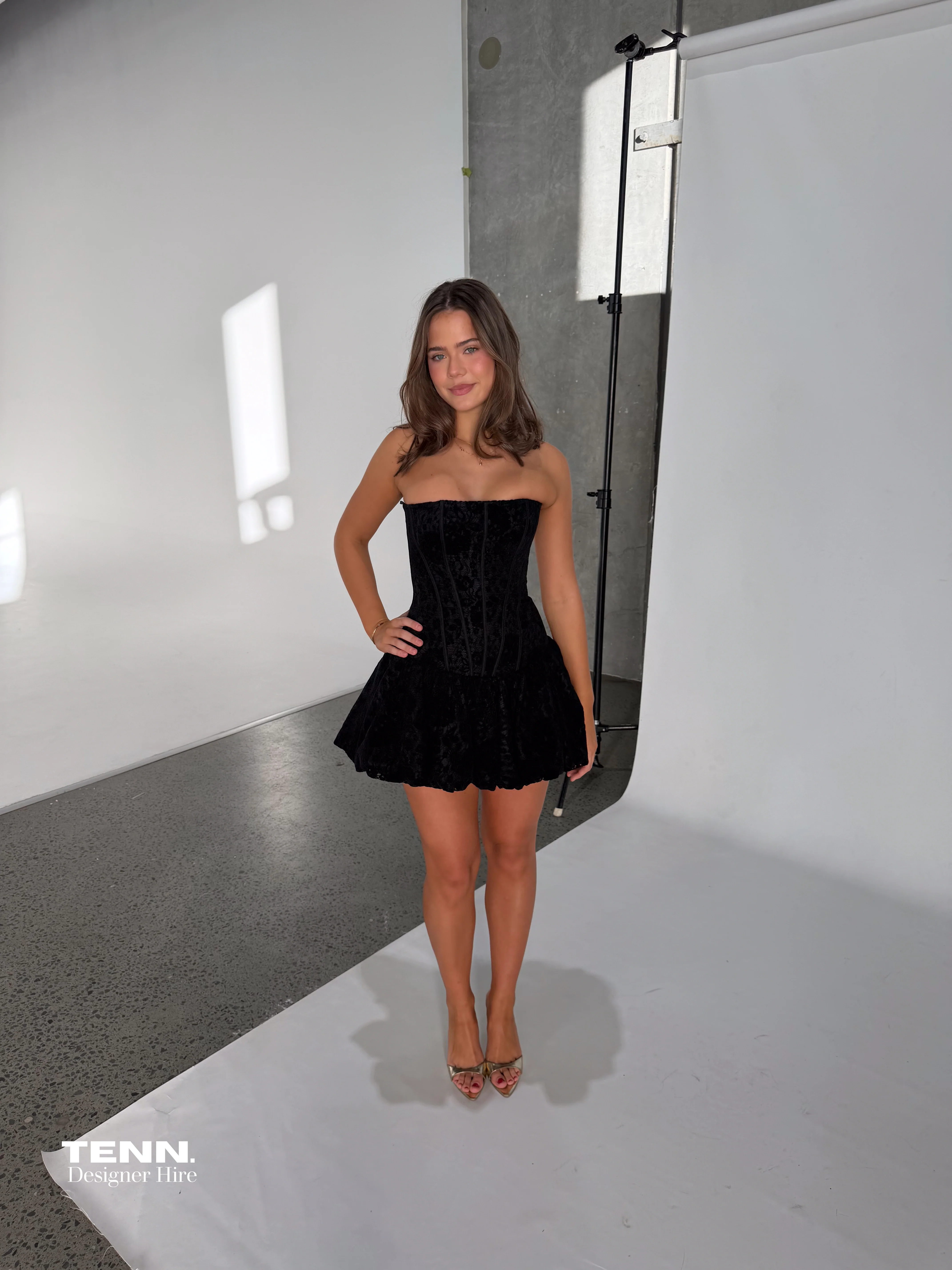 Florence Lace Mini Dress - Black - Image 5