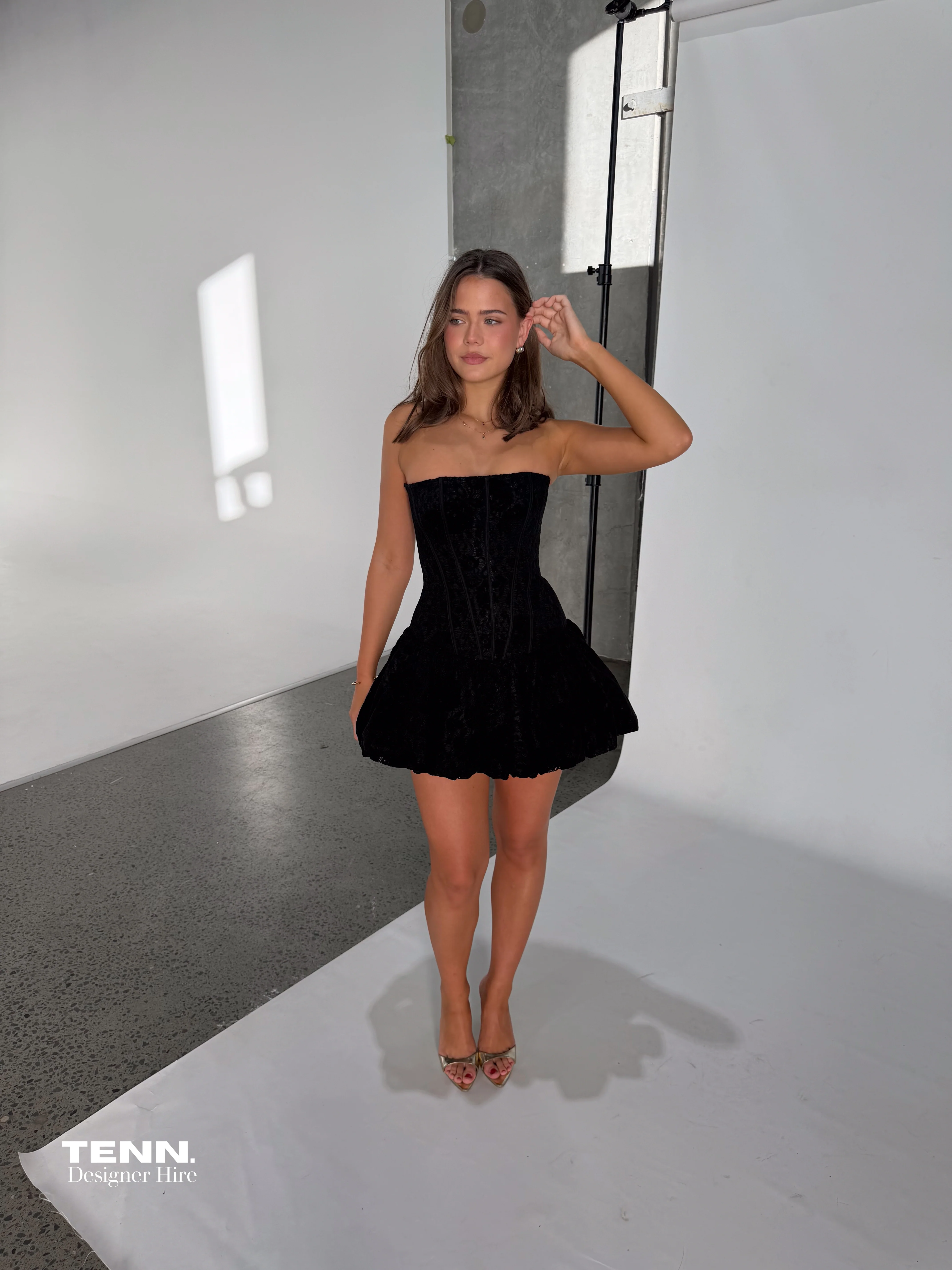Florence Lace Mini Dress - Black - Image 6