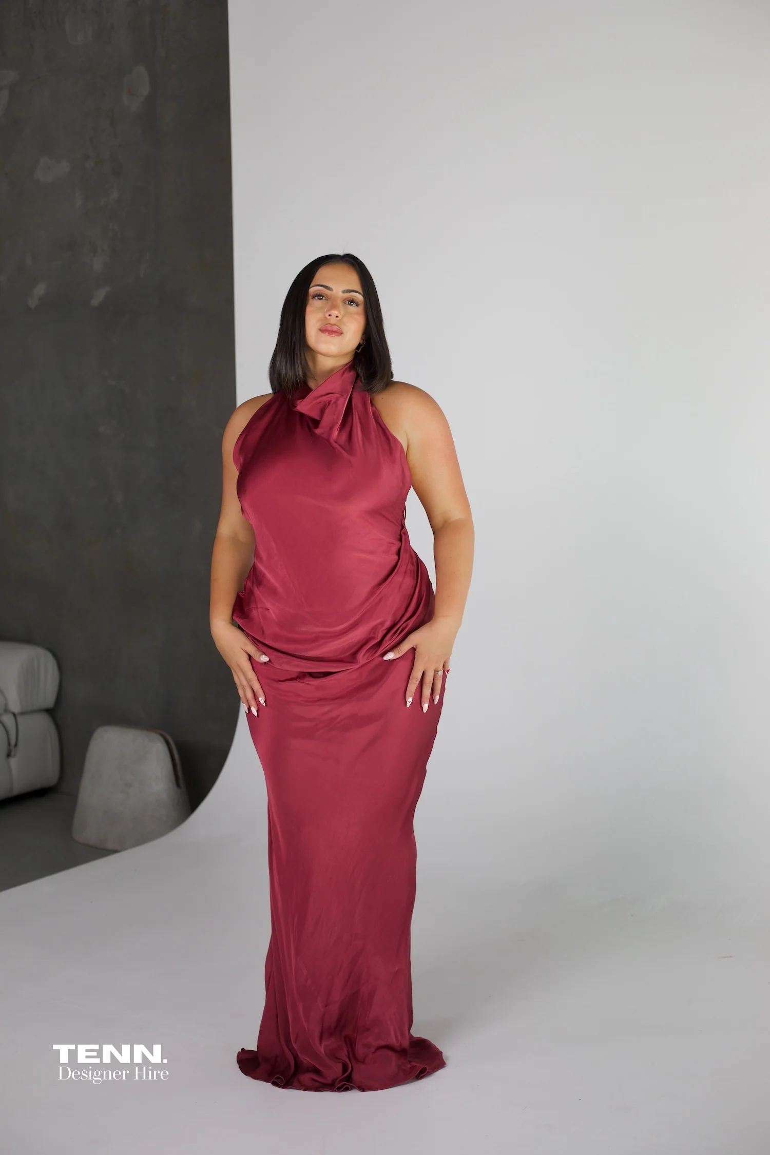 Gaia Dress - Wine - Image 2