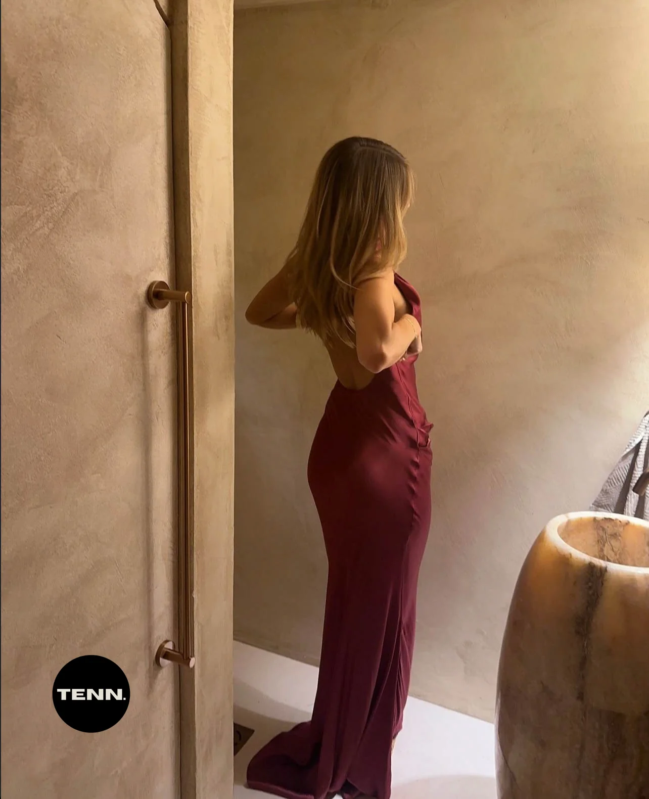Gaia Dress - Wine - Image 6