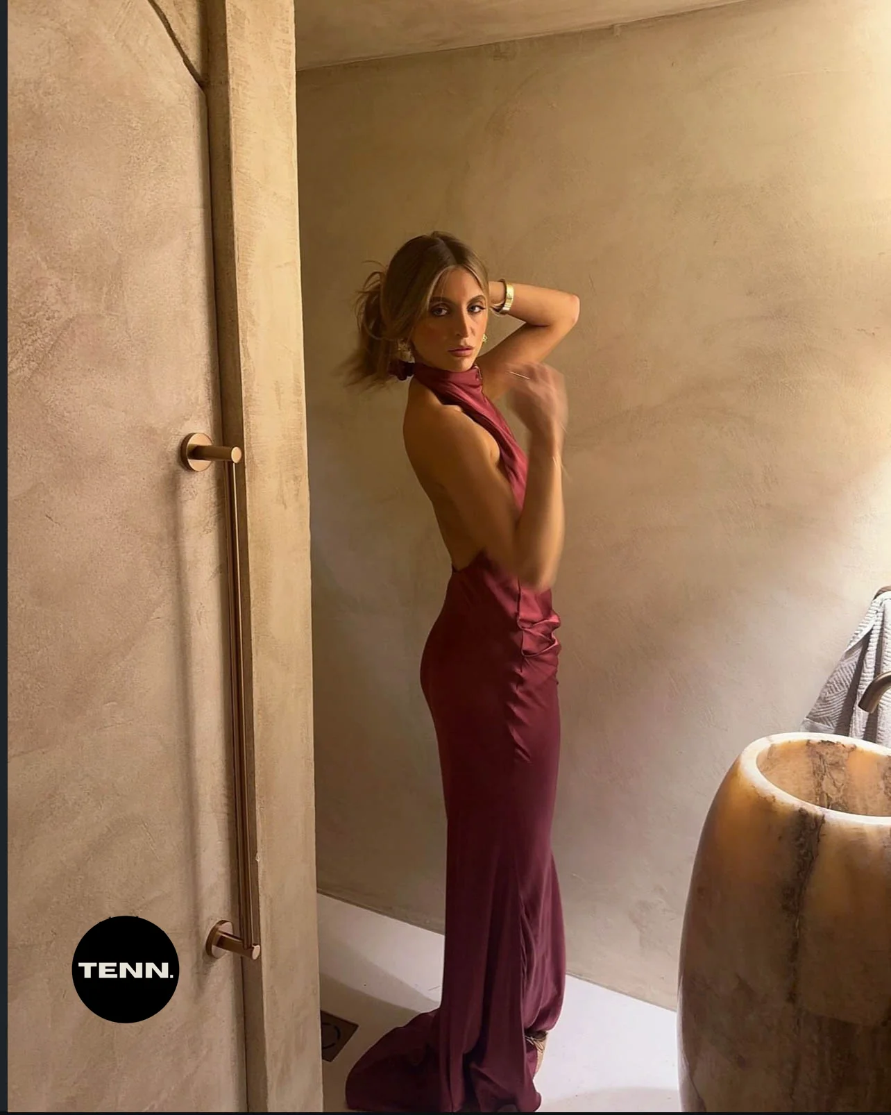 Gaia Dress - Wine - Image 8