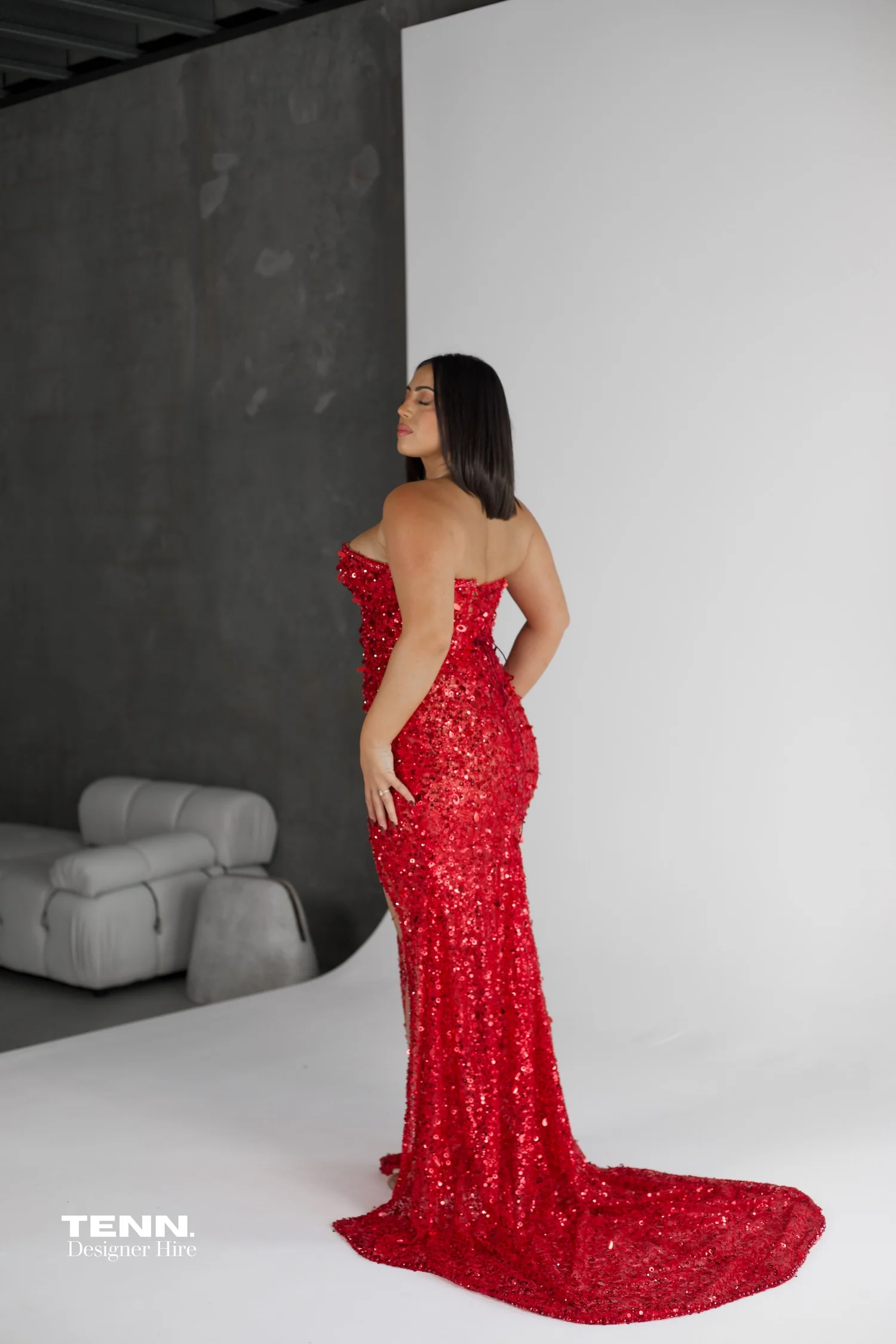 Grande Couture Gown - Red - Image 3
