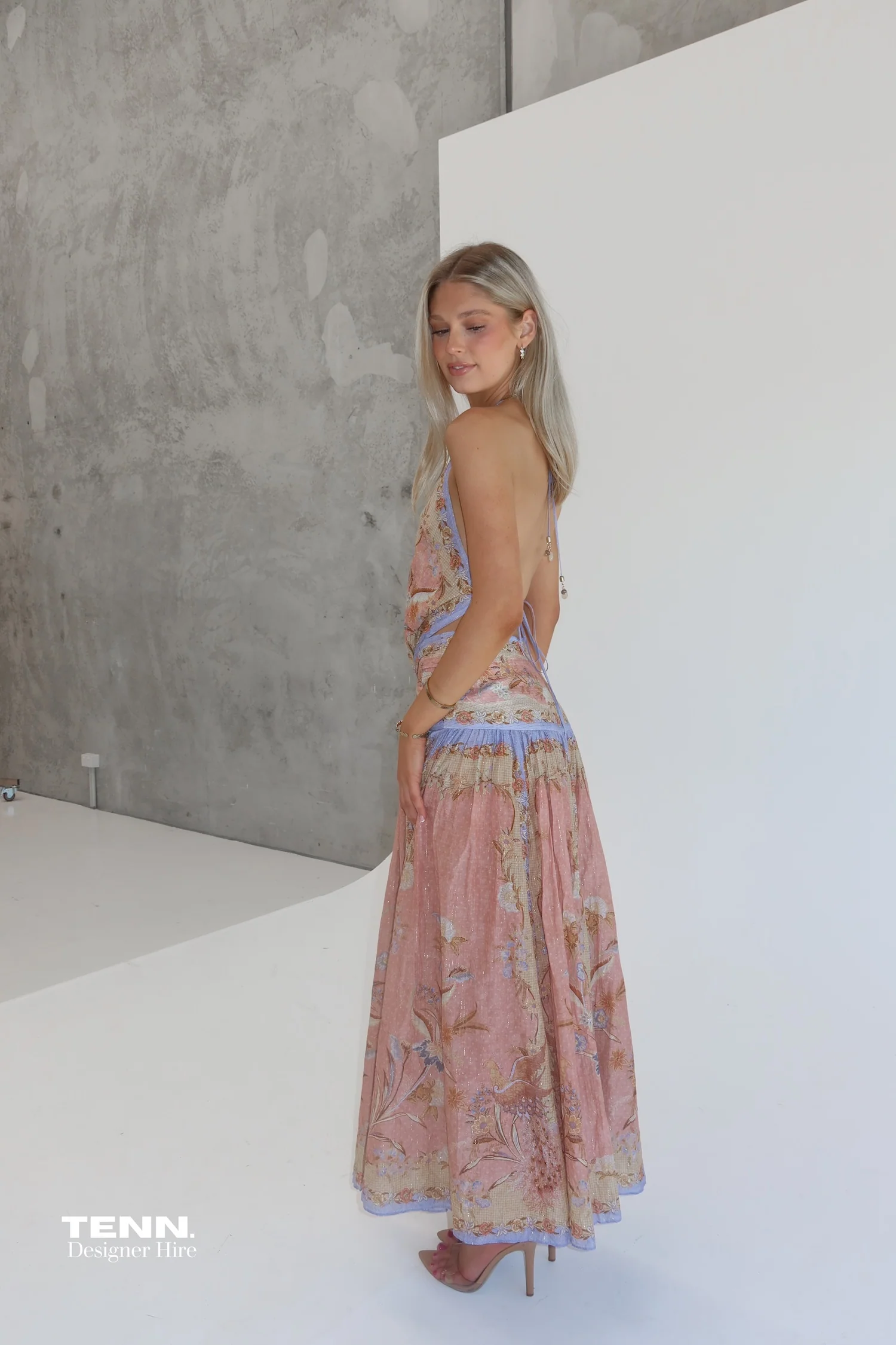 Indra Plunge Halter Maxi Dress - Image 4