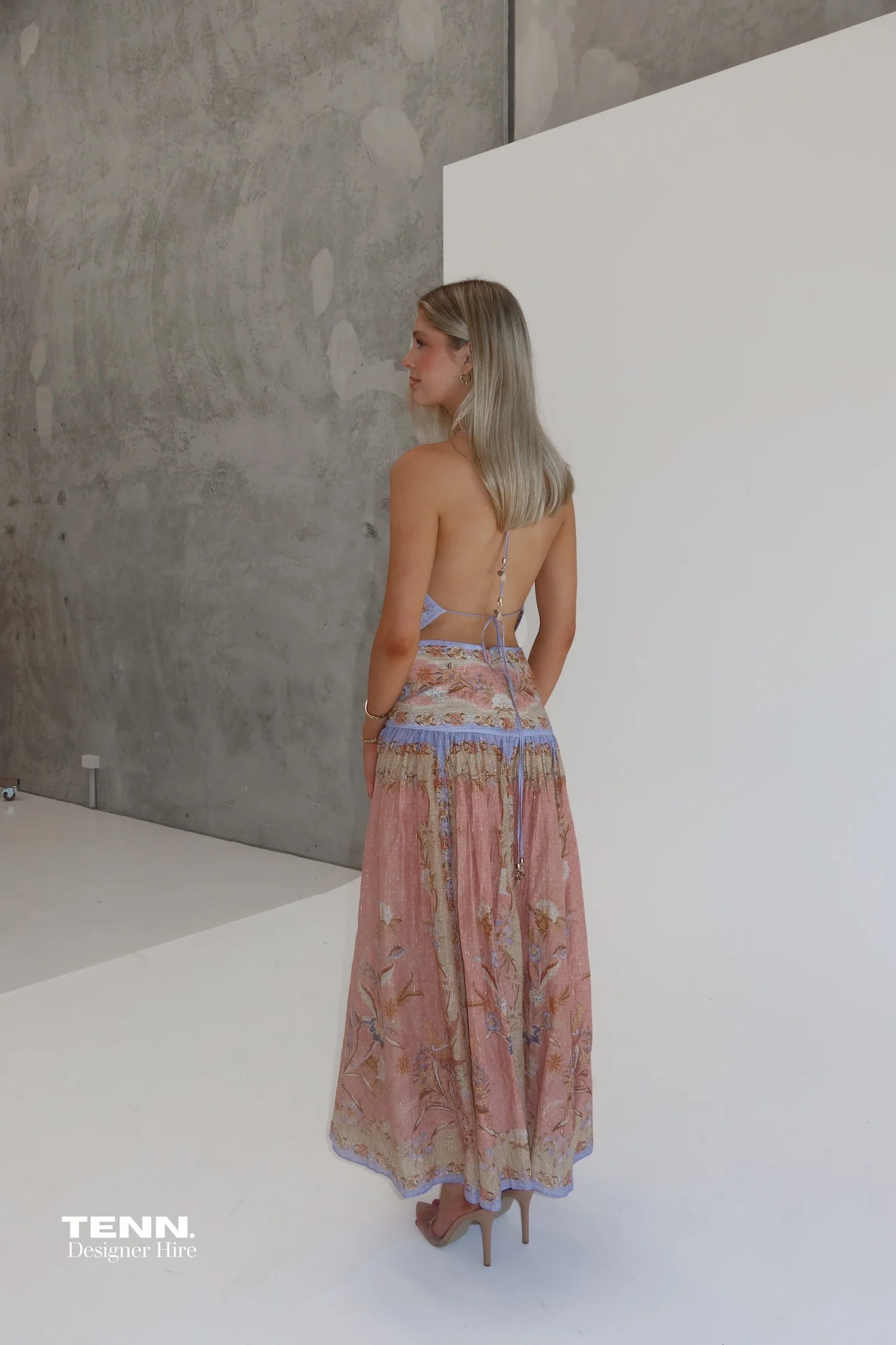 Indra Plunge Halter Maxi Dress - Image 5