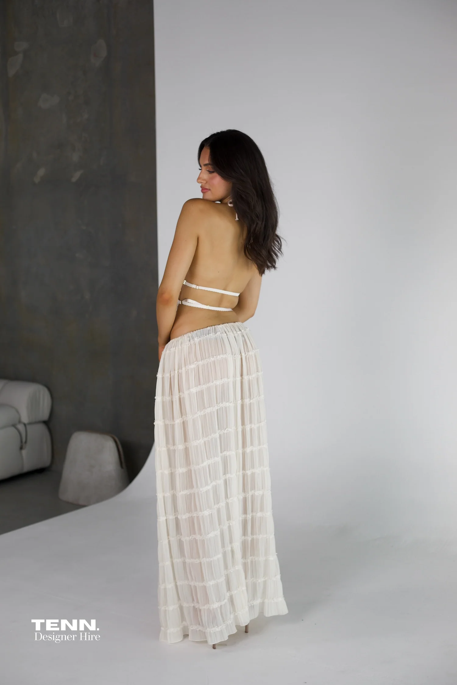 Juliette Halter top & Maxi Skirt - Ivory - Image 5