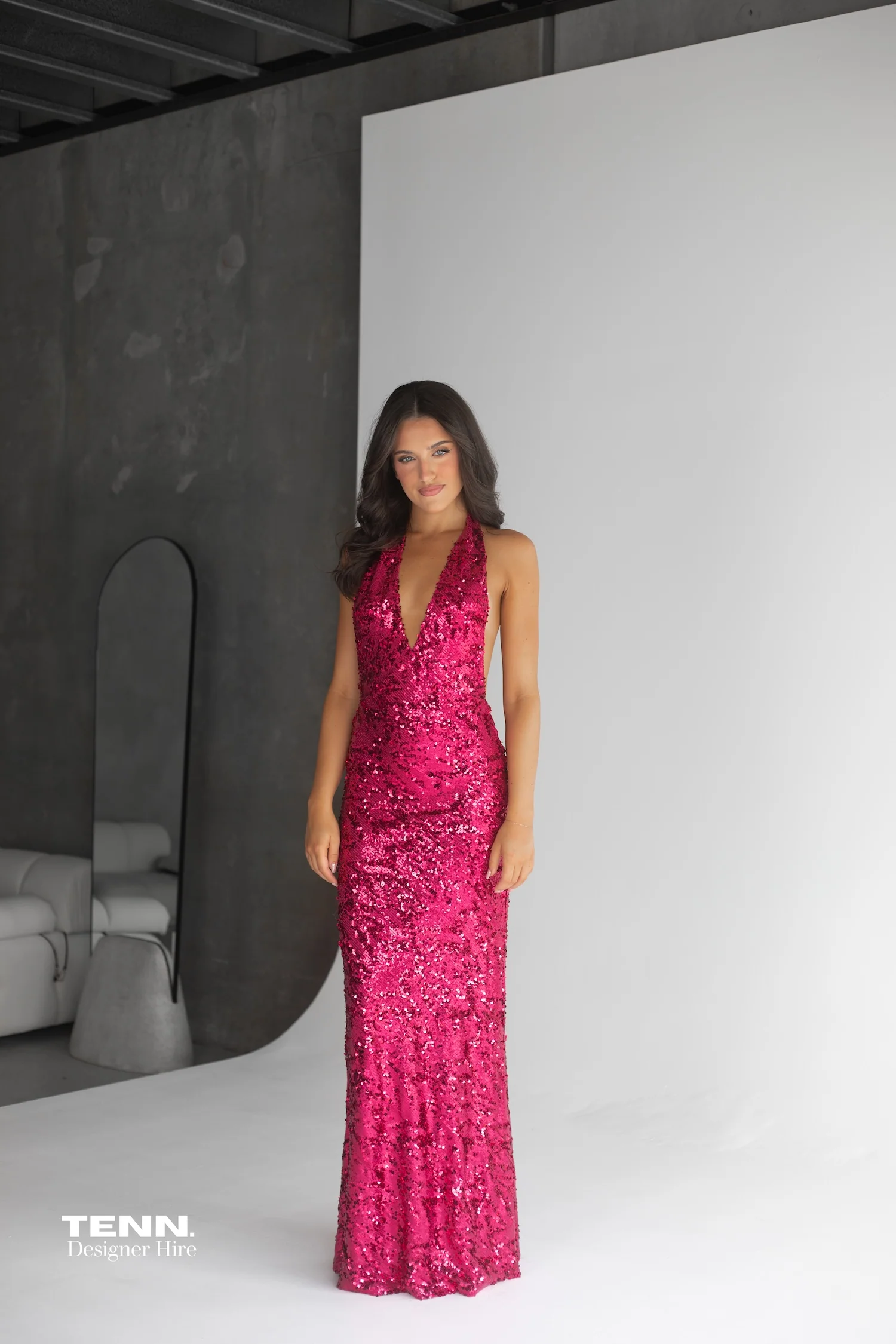 Liana Dress - Magenta Sequin - Image 2