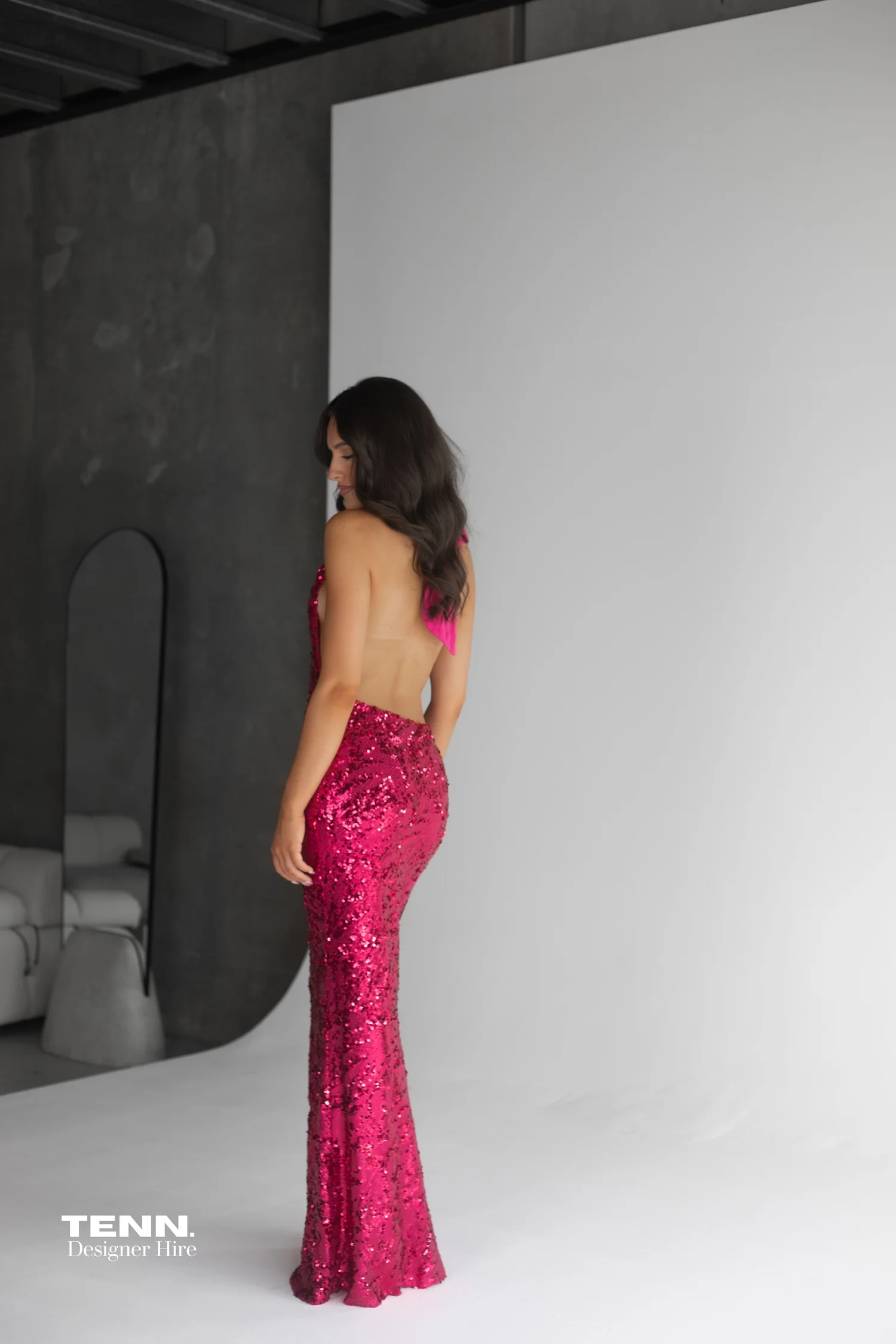 Liana Dress - Magenta Sequin - Image 4