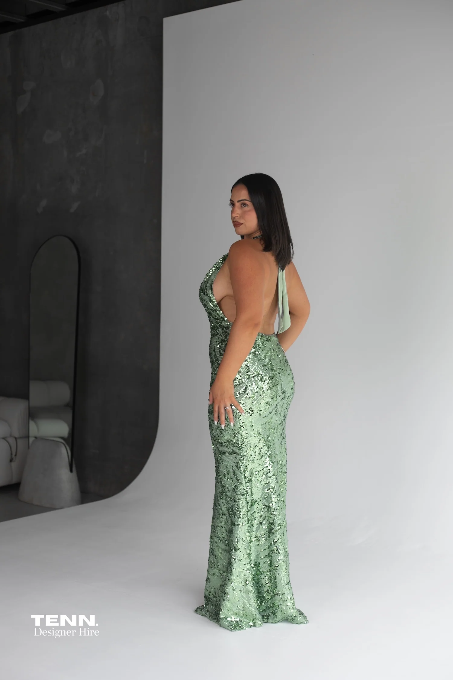 Liana Dress - Seafoam Sequin - Image 10
