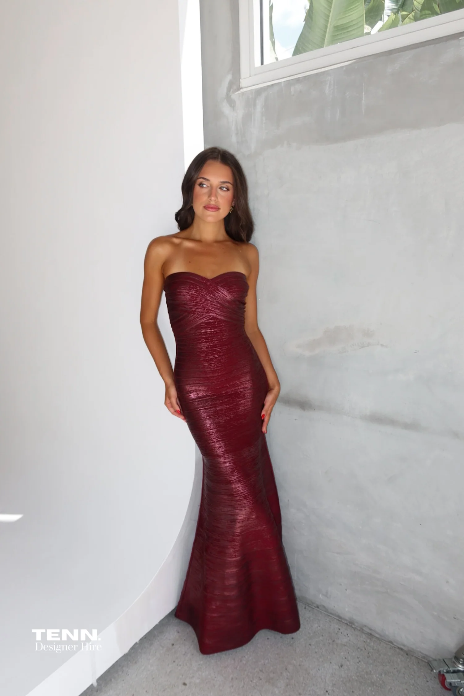 Metallic Sara gown - Wine Foil - Image 3